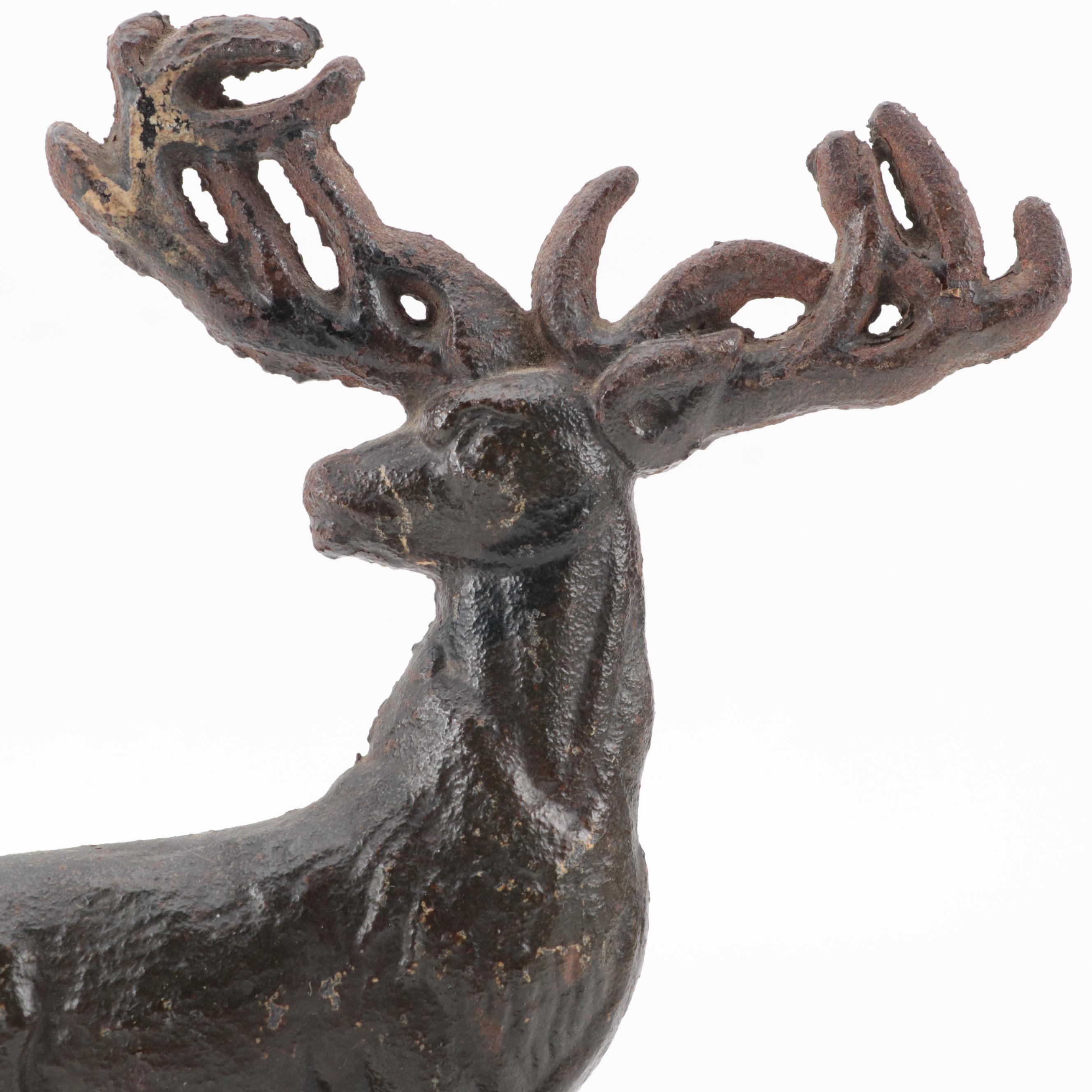 Hubley Style Cast Iron Stag Doorstop