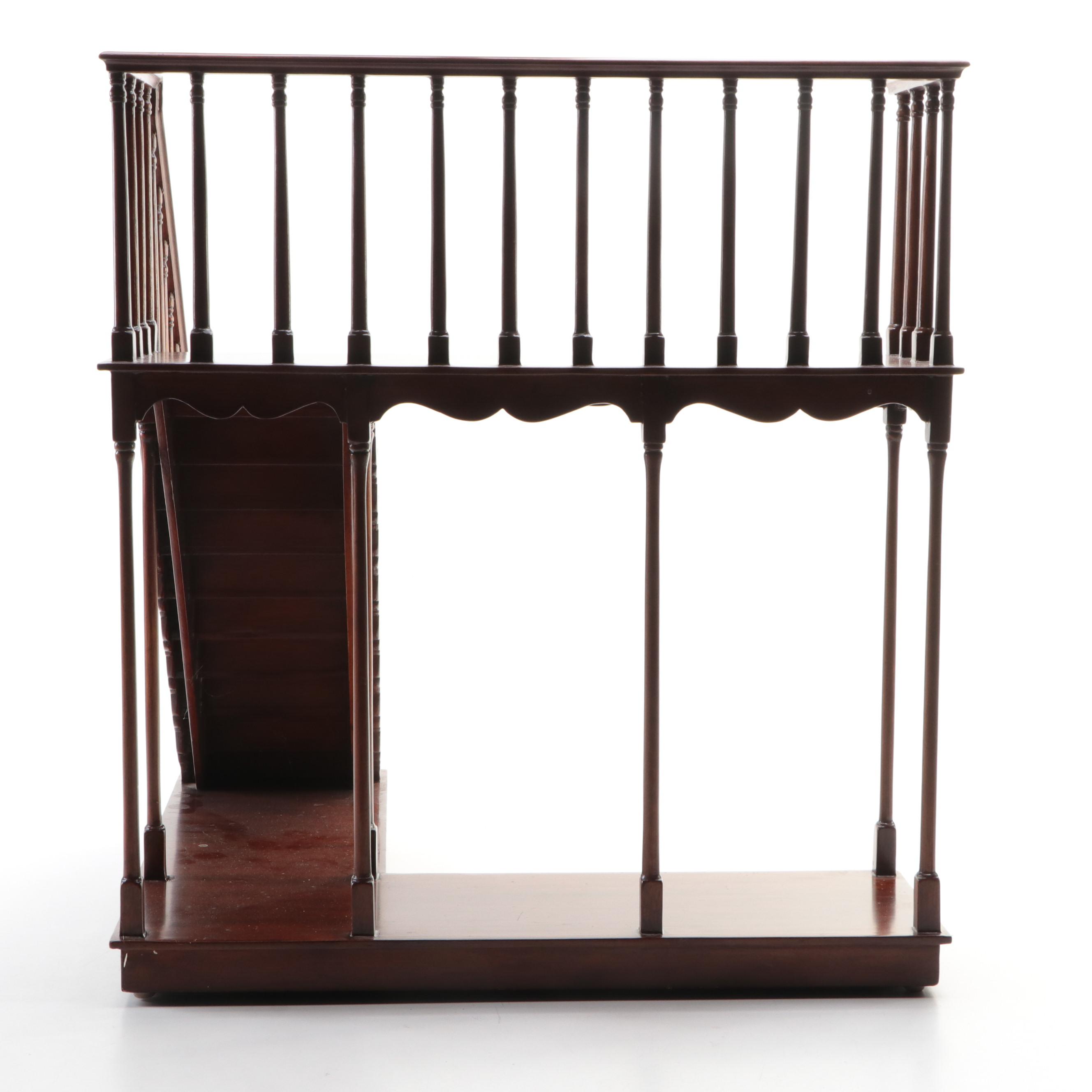 Maitland-Smith Mahogany Finish Model Staircase Display Stand