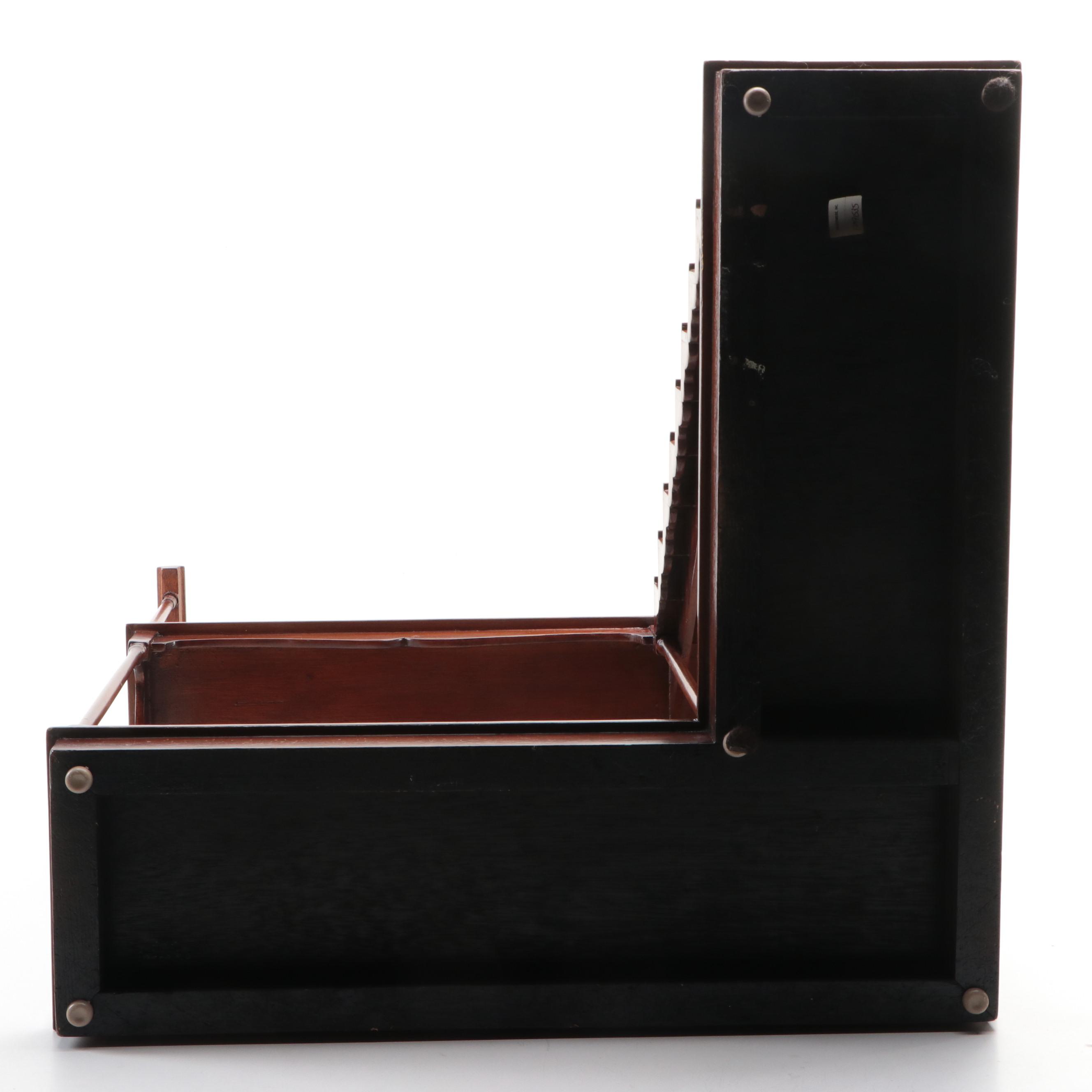 Maitland-Smith Mahogany Finish Model Staircase Display Stand