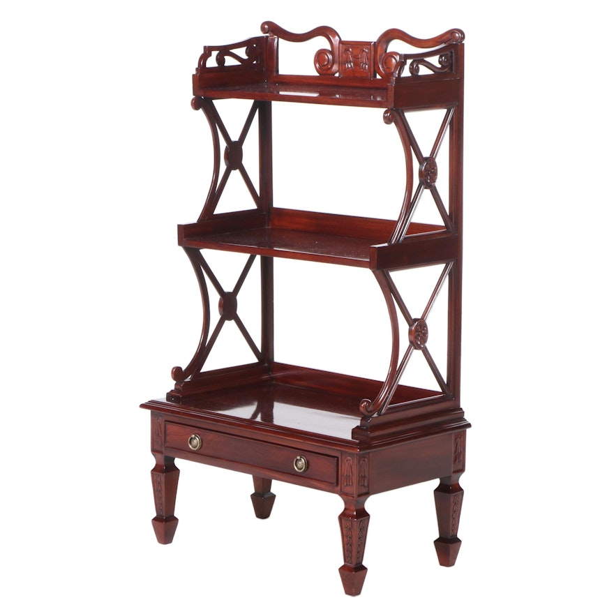 Regency Style Mahogany Three-Tier Graduated Bookcase
