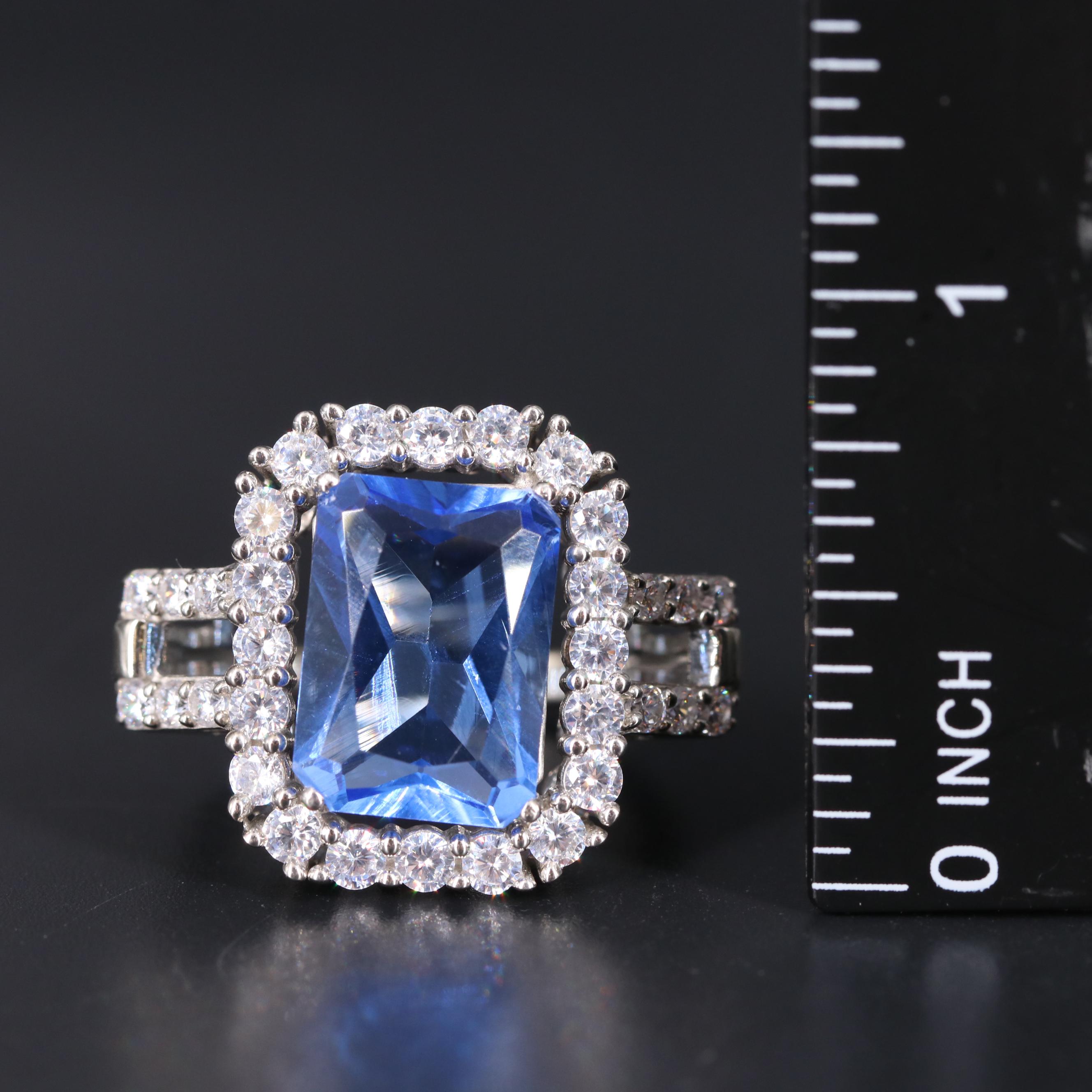 Sterling Silver Ring Including Gemstones