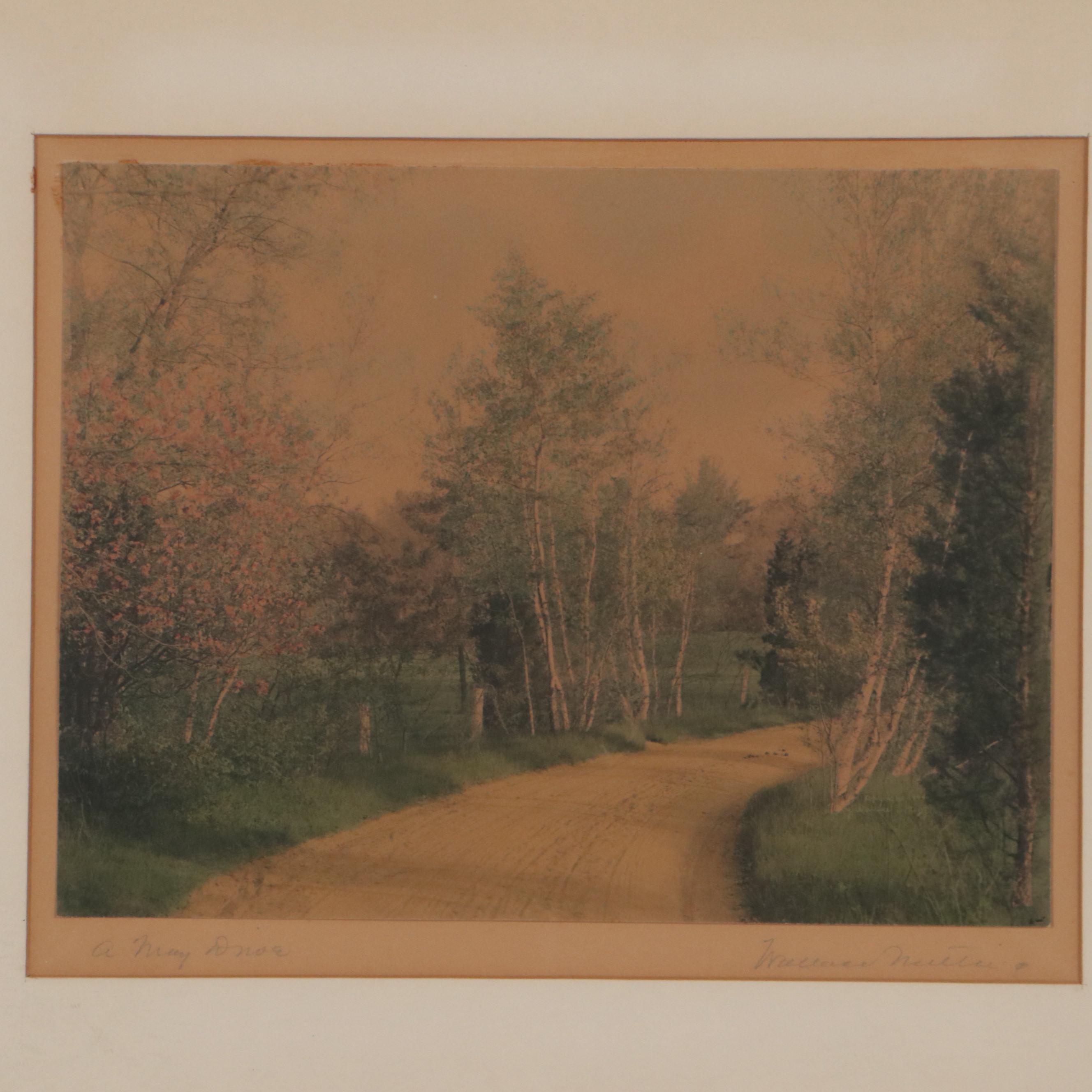 Wallace Nutting Hand-Colored Photographs Including "The Swimming Pool"