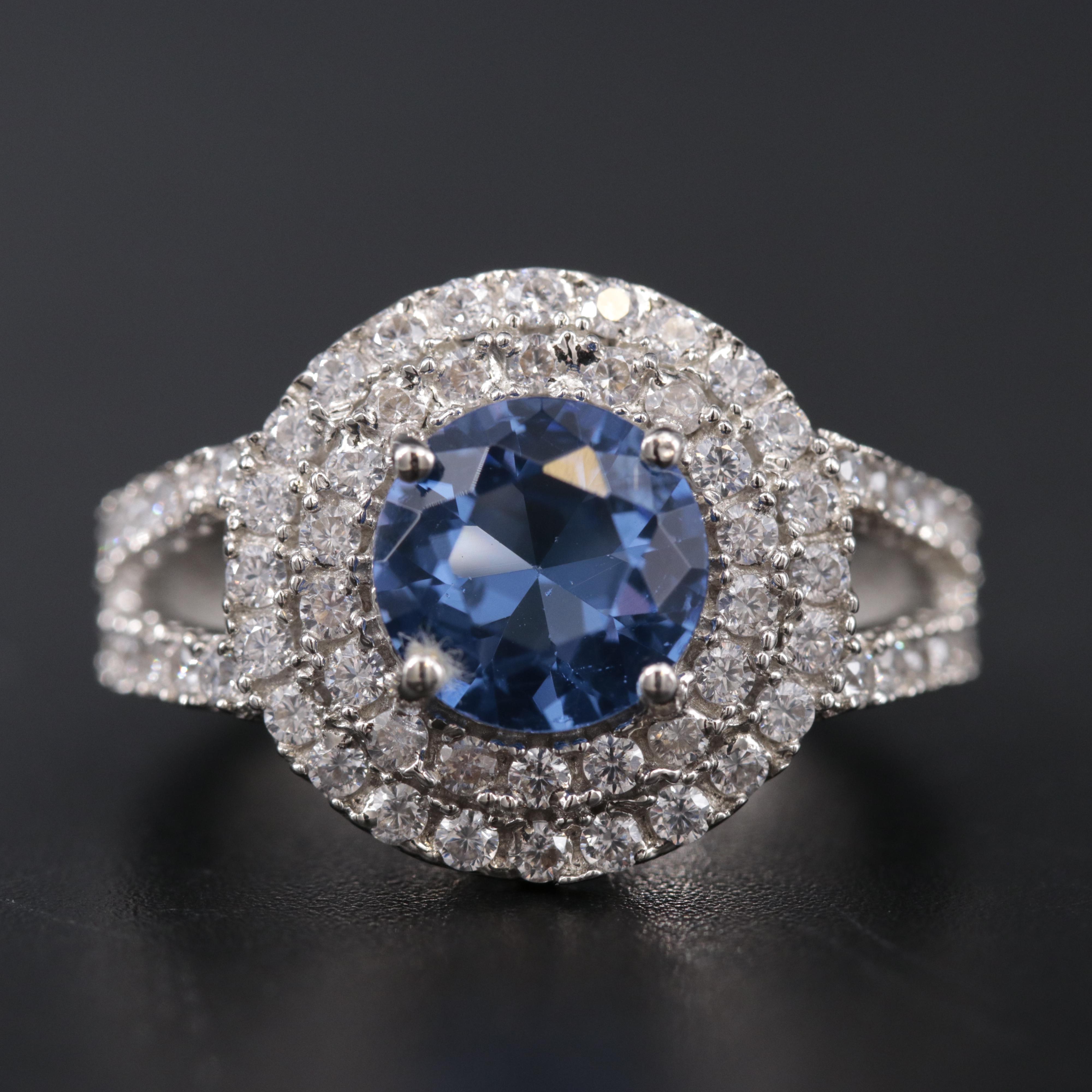 Sterling Silver Ring Including Gemstones