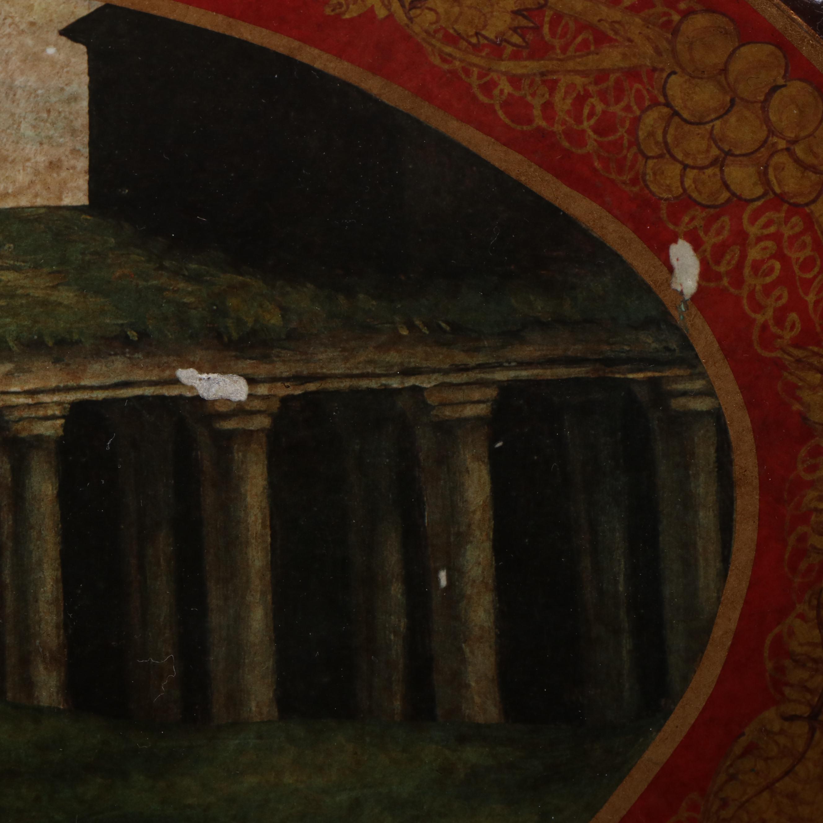 Neoclassical Style Paint-Decorated and Parcel-Gilt Vide Poche