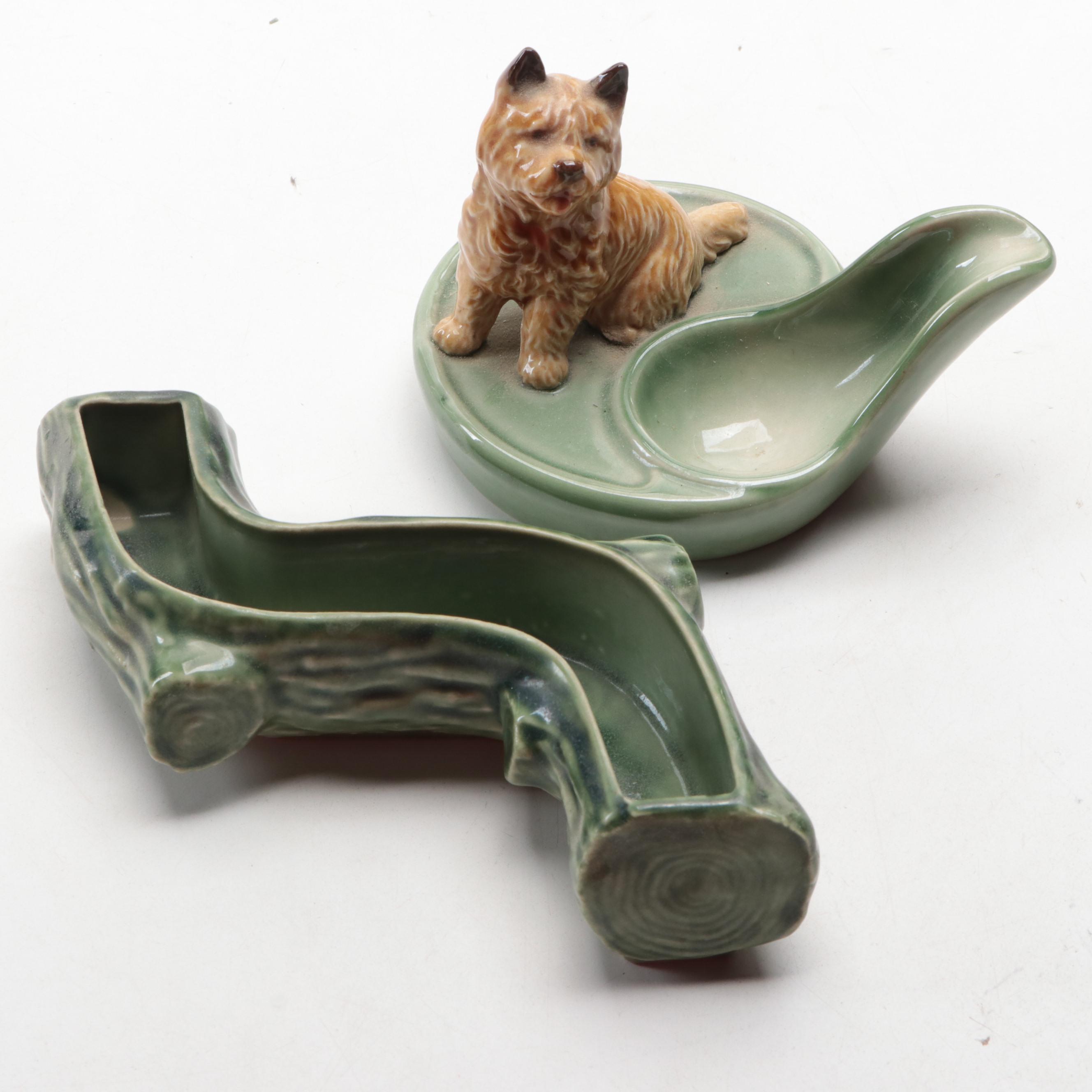 Meerschaum and Briar Tobacco Pipes with Humidor, Pipe Rests, Ashtrays and More