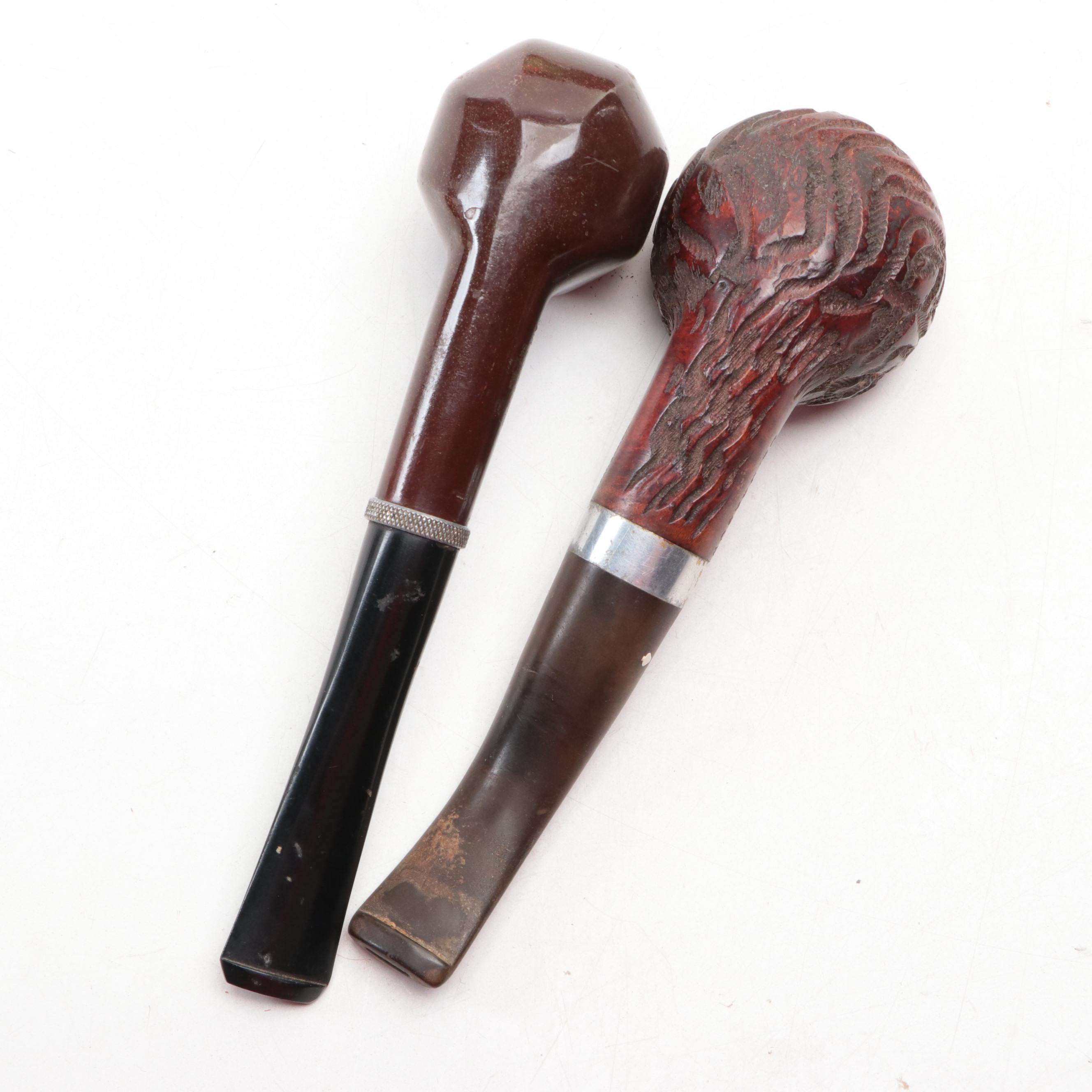 Meerschaum and Briar Tobacco Pipes with Humidor, Pipe Rests, Ashtrays and More