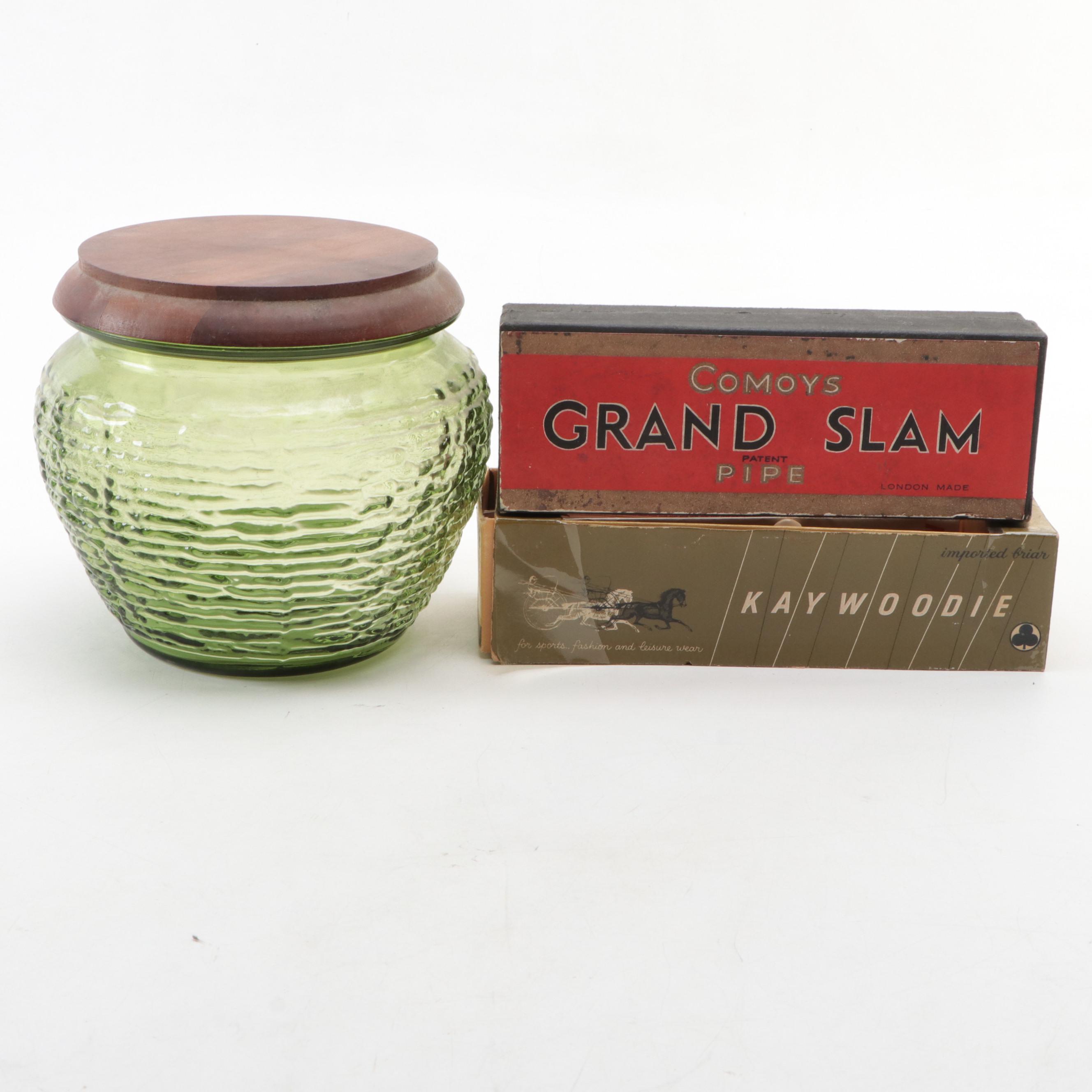 Meerschaum and Briar Tobacco Pipes with Humidor, Pipe Rests, Ashtrays and More