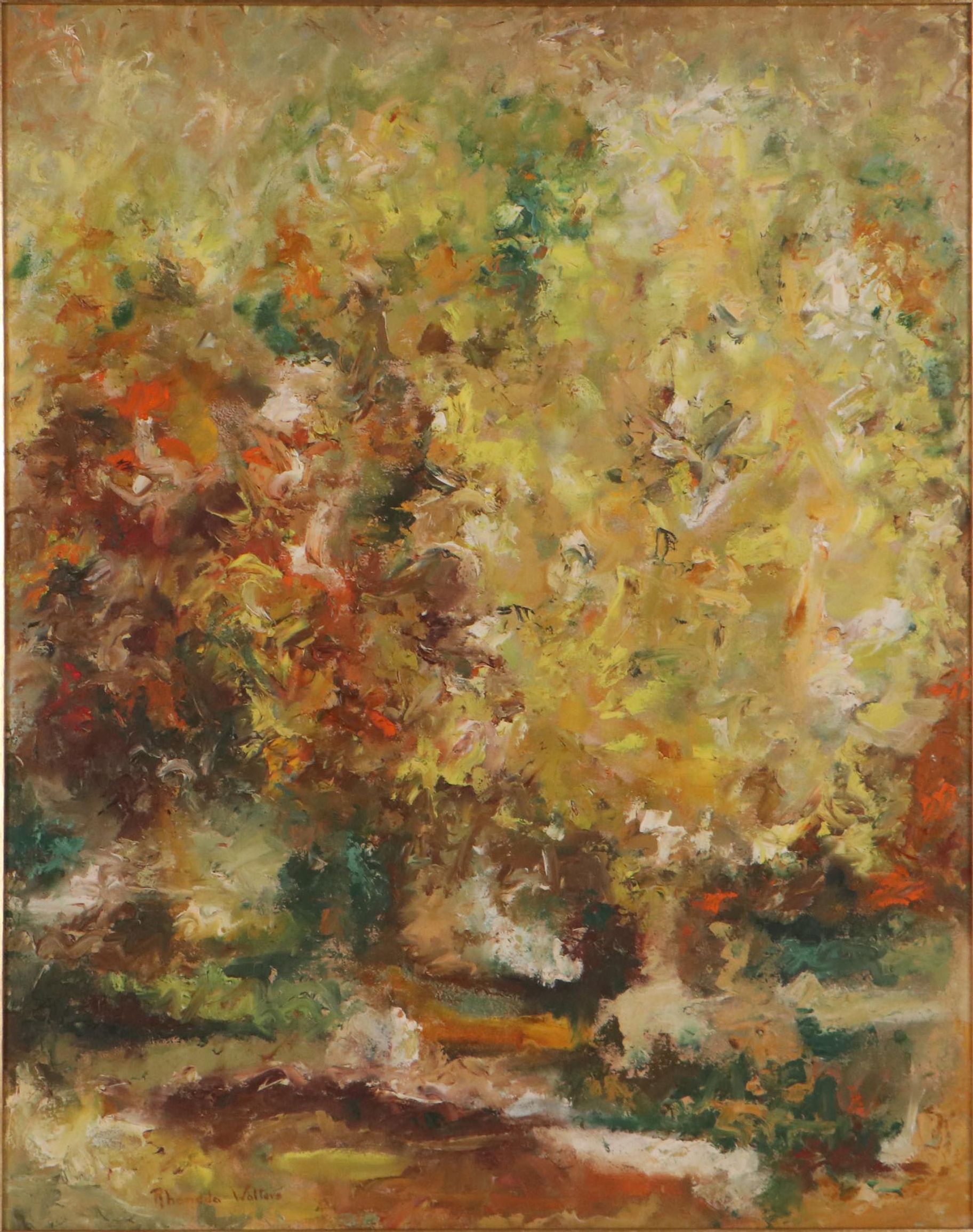 Rhondda Walters Oil Painting "The Three Ginkgos"