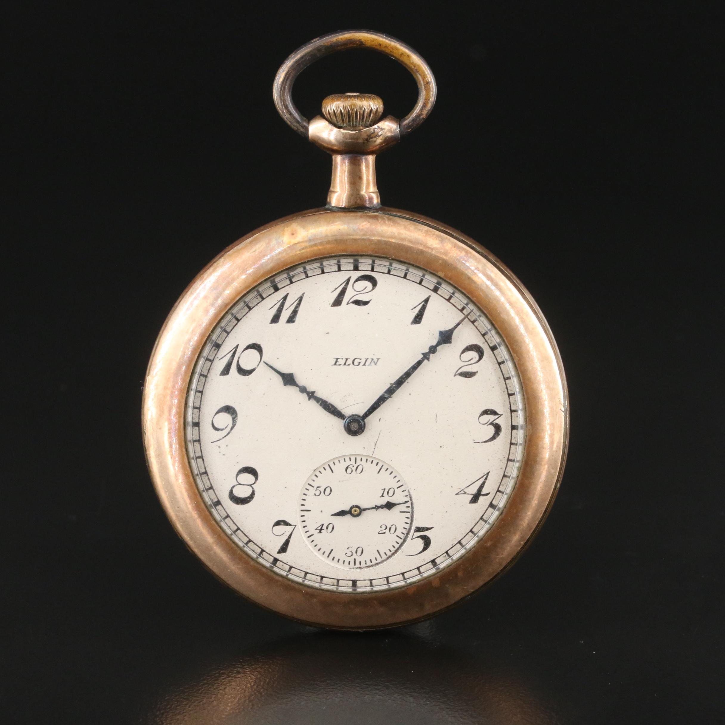 1923 Elgin Open Face Pocket Watch