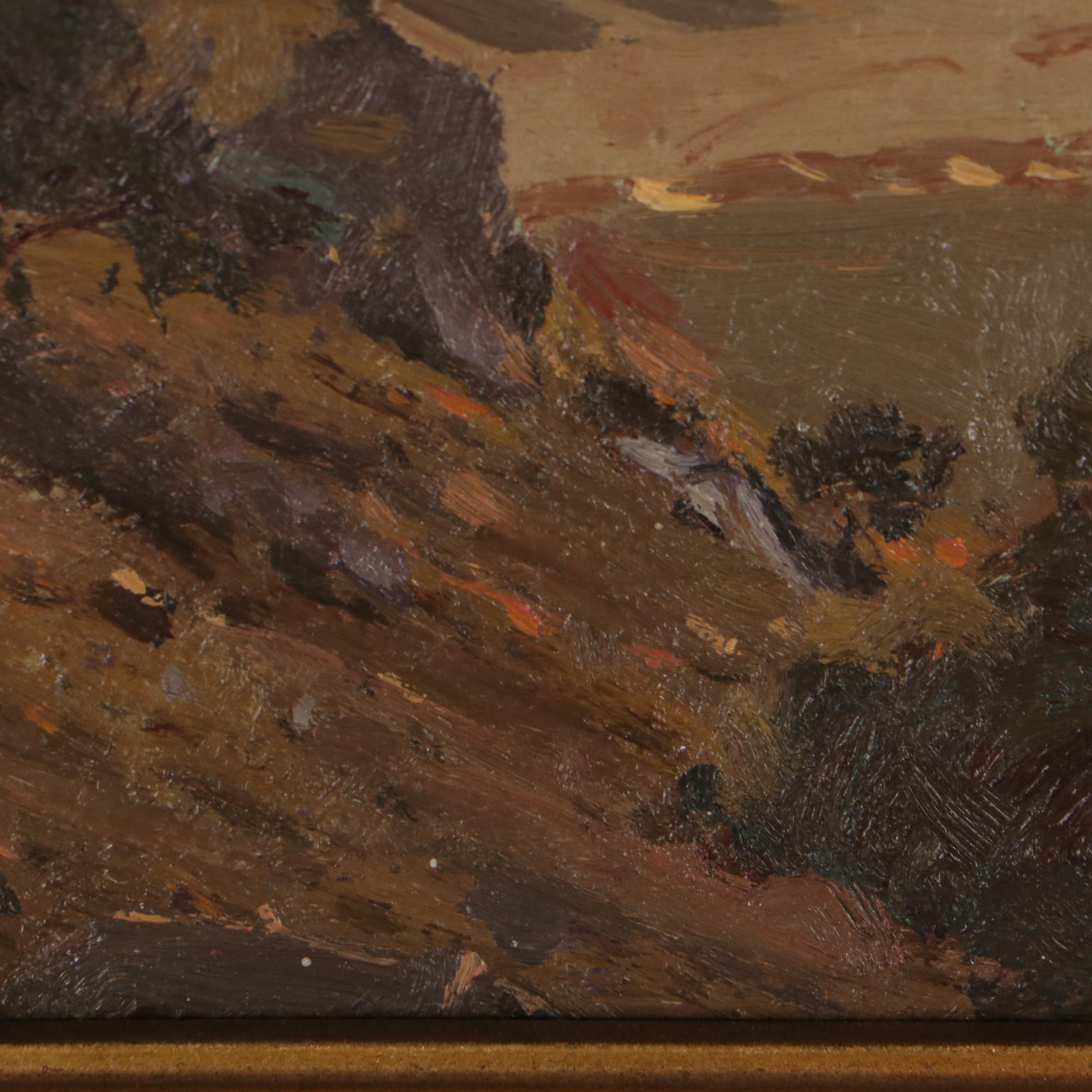 Paul Turner Sargent Mountainside Landscape Oil Painting of , 1921