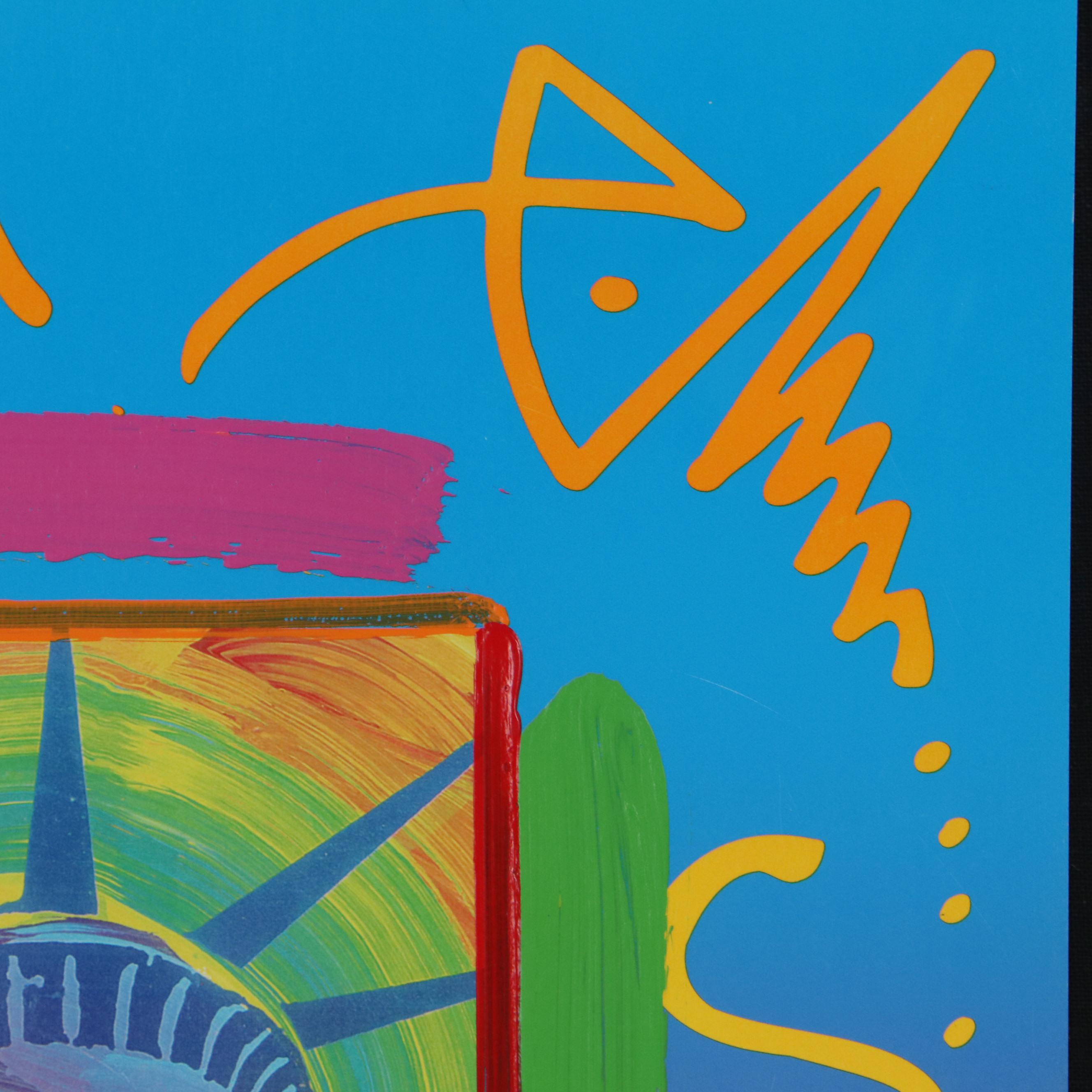 Peter Max Embellished Giclée of "Liberty Head Collage II"