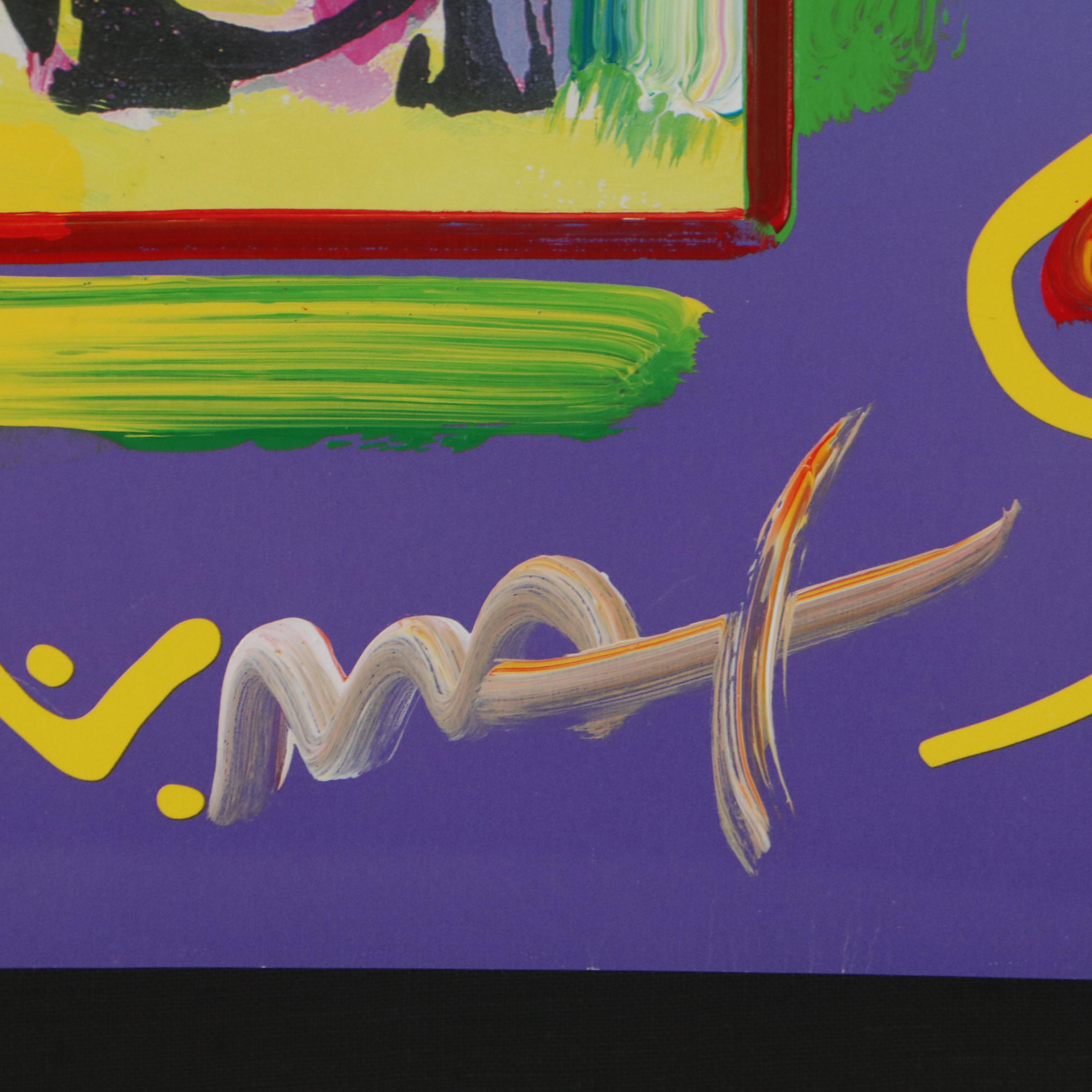 Peter Max Embellished Giclée of "Liberty Head Collage II"