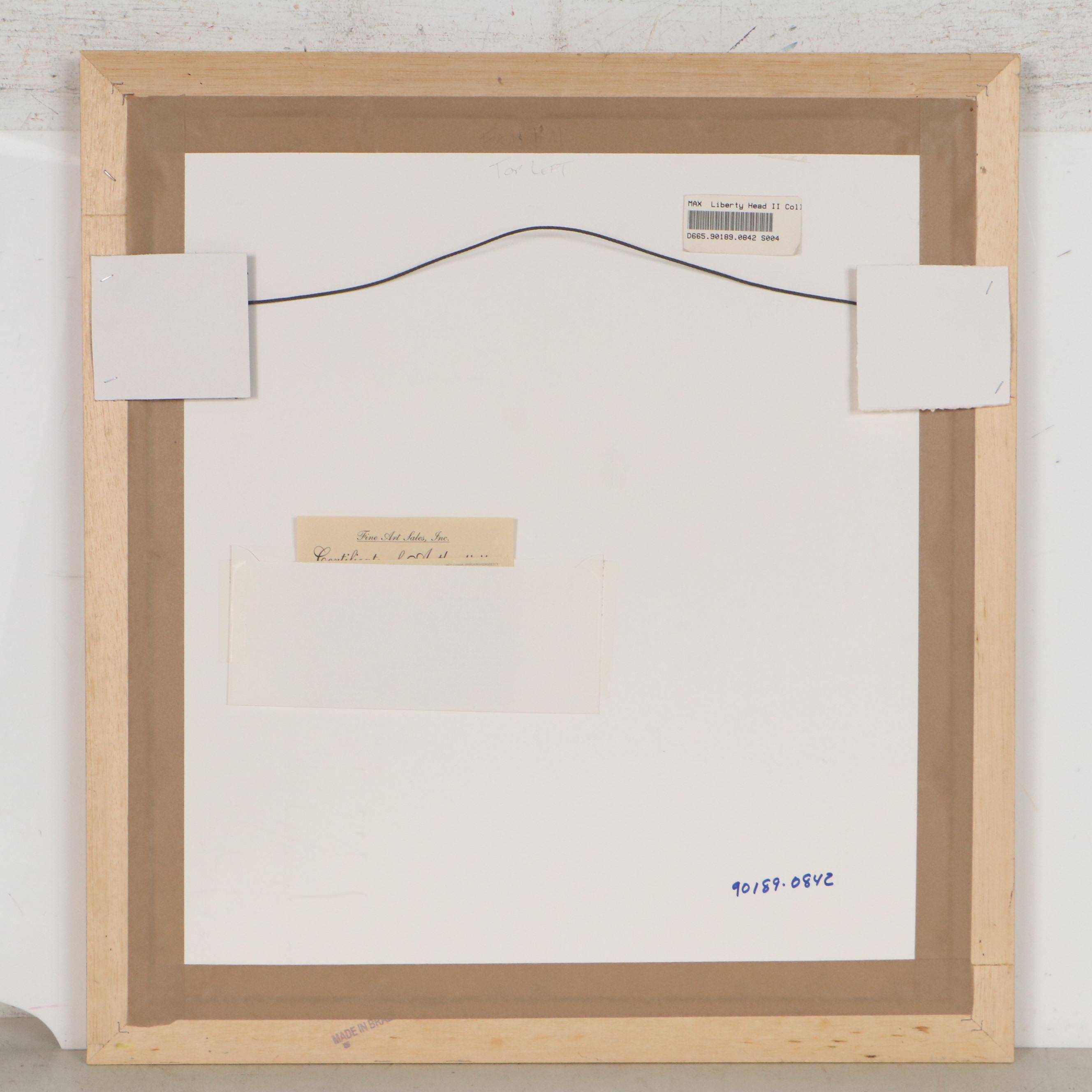 Peter Max Embellished Giclée of "Liberty Head Collage II"