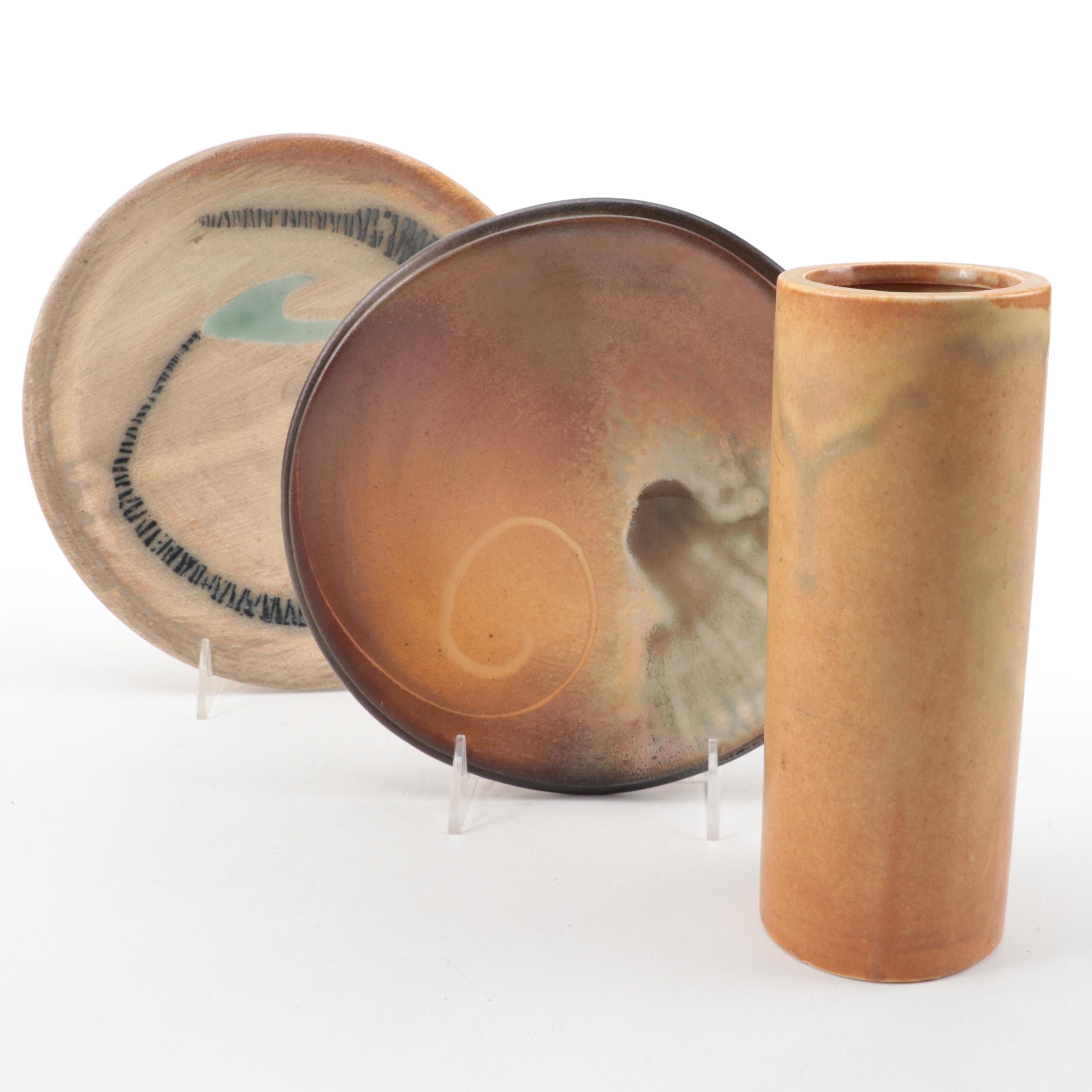 Studio Pottery Vase Other Art Pottery Plates