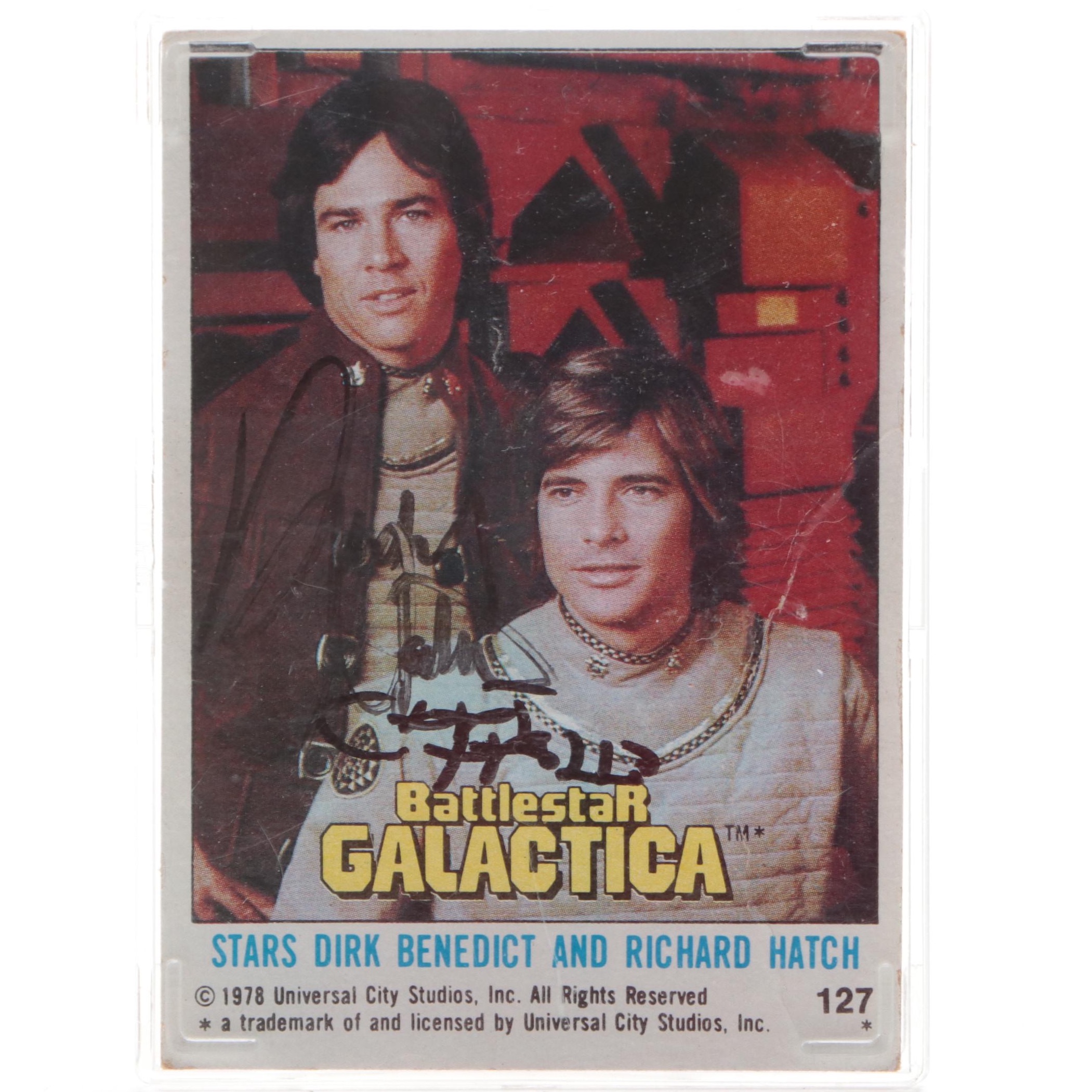 Richard Hatch Signed "Battlestar Galactica" Trading Card, 1978