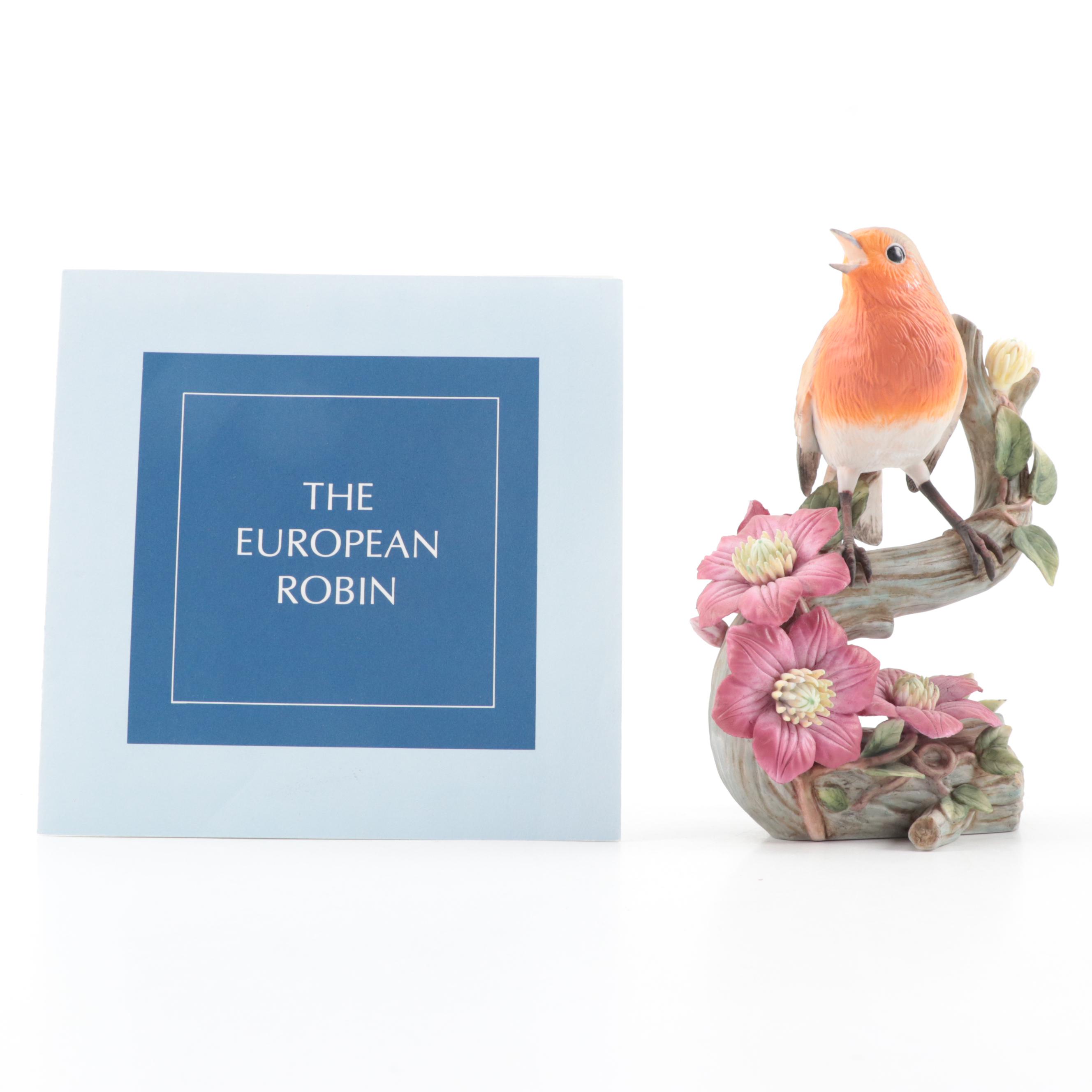 Franklin Mint Limited Edition "European Robin" and More Porcelain Bird Figurines