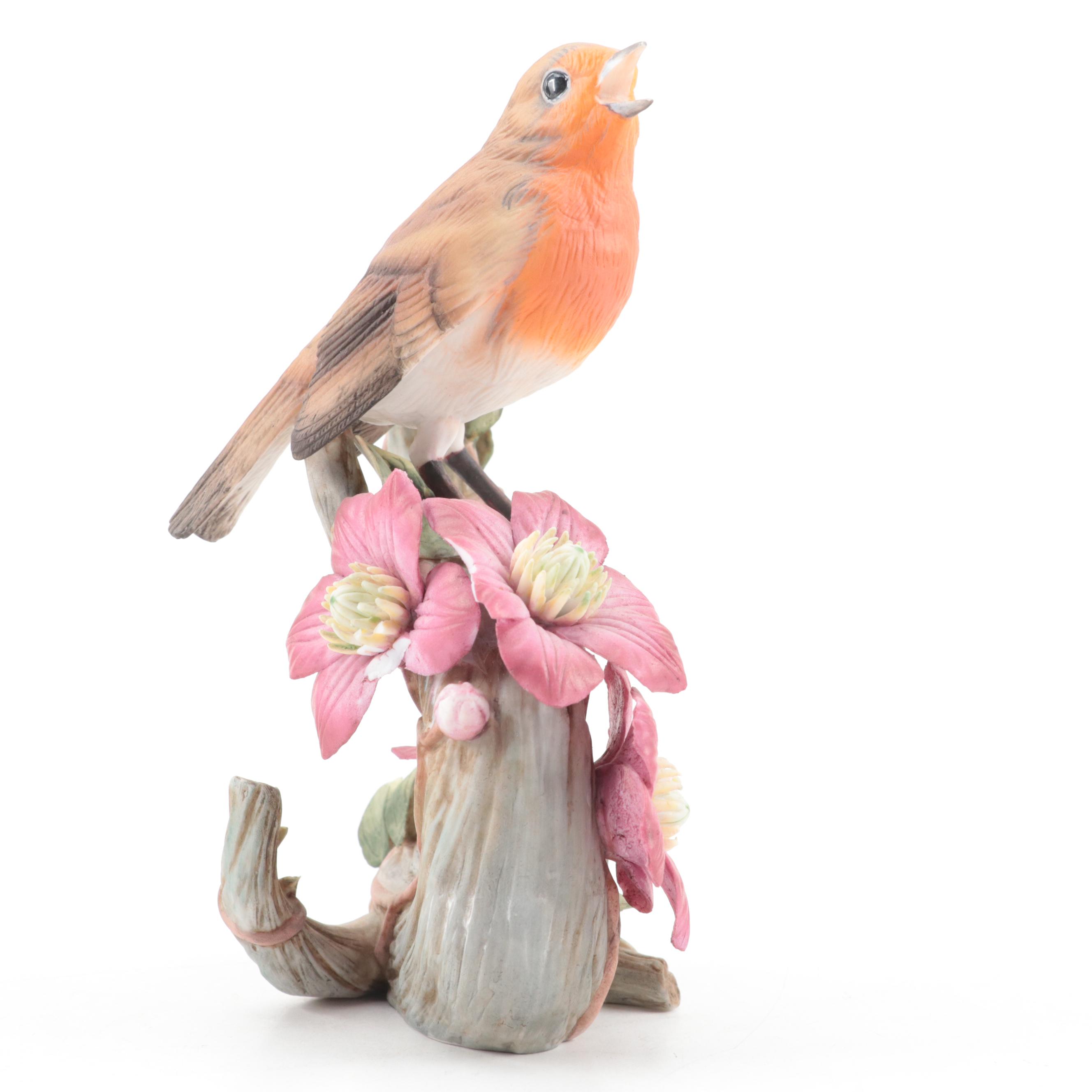 Franklin Mint Limited Edition "European Robin" and More Porcelain Bird Figurines