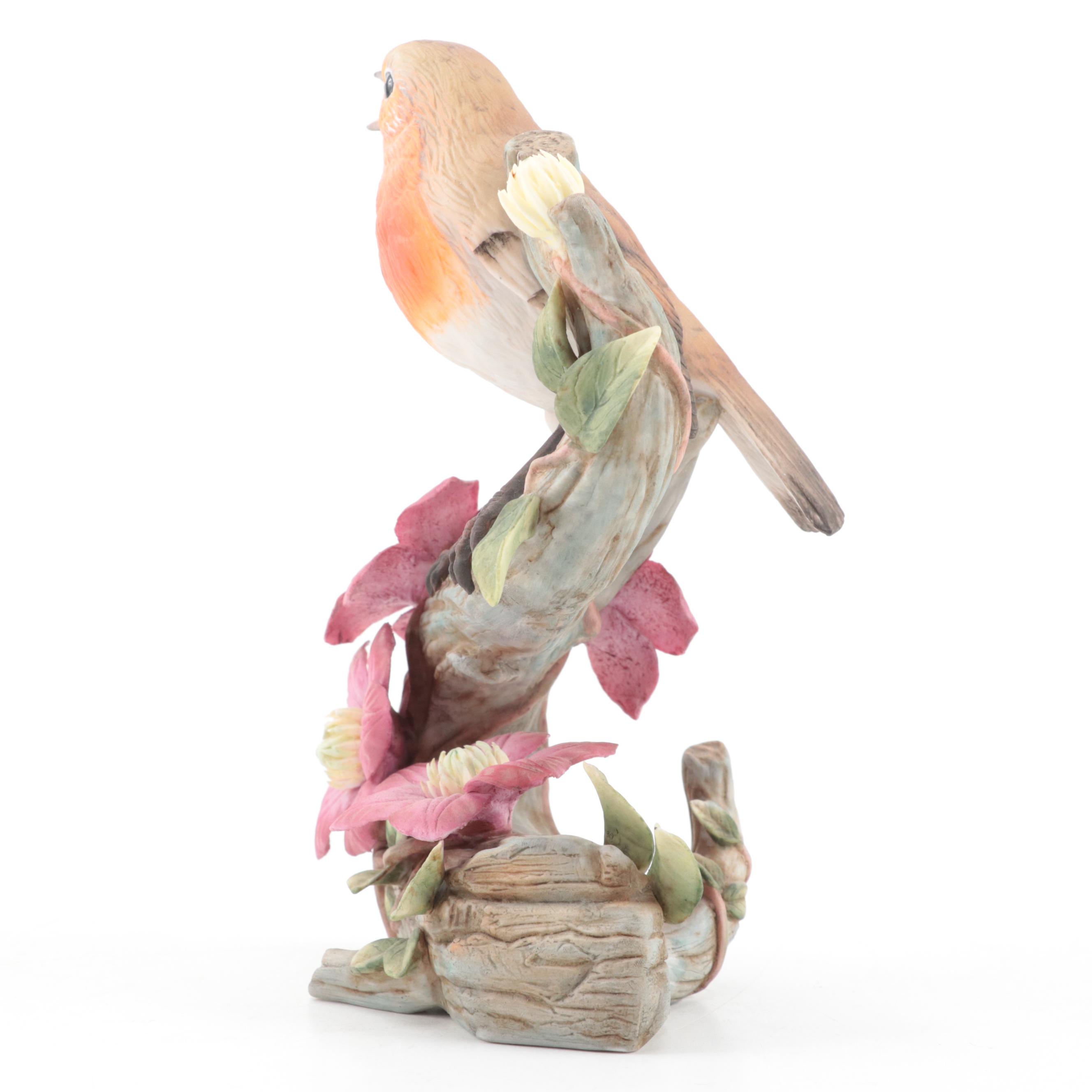 Franklin Mint Limited Edition "European Robin" and More Porcelain Bird Figurines