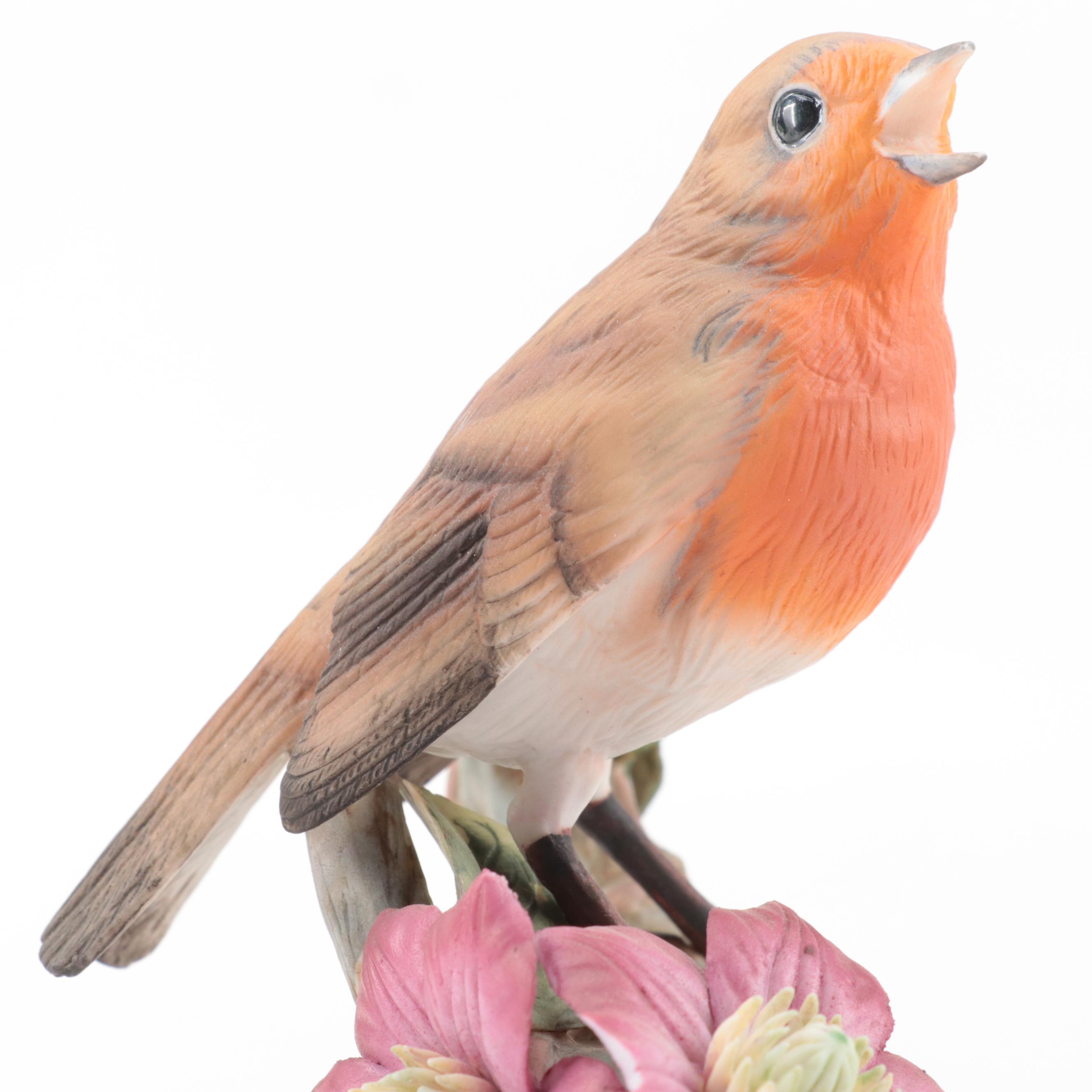 Franklin Mint Limited Edition "European Robin" and More Porcelain Bird Figurines