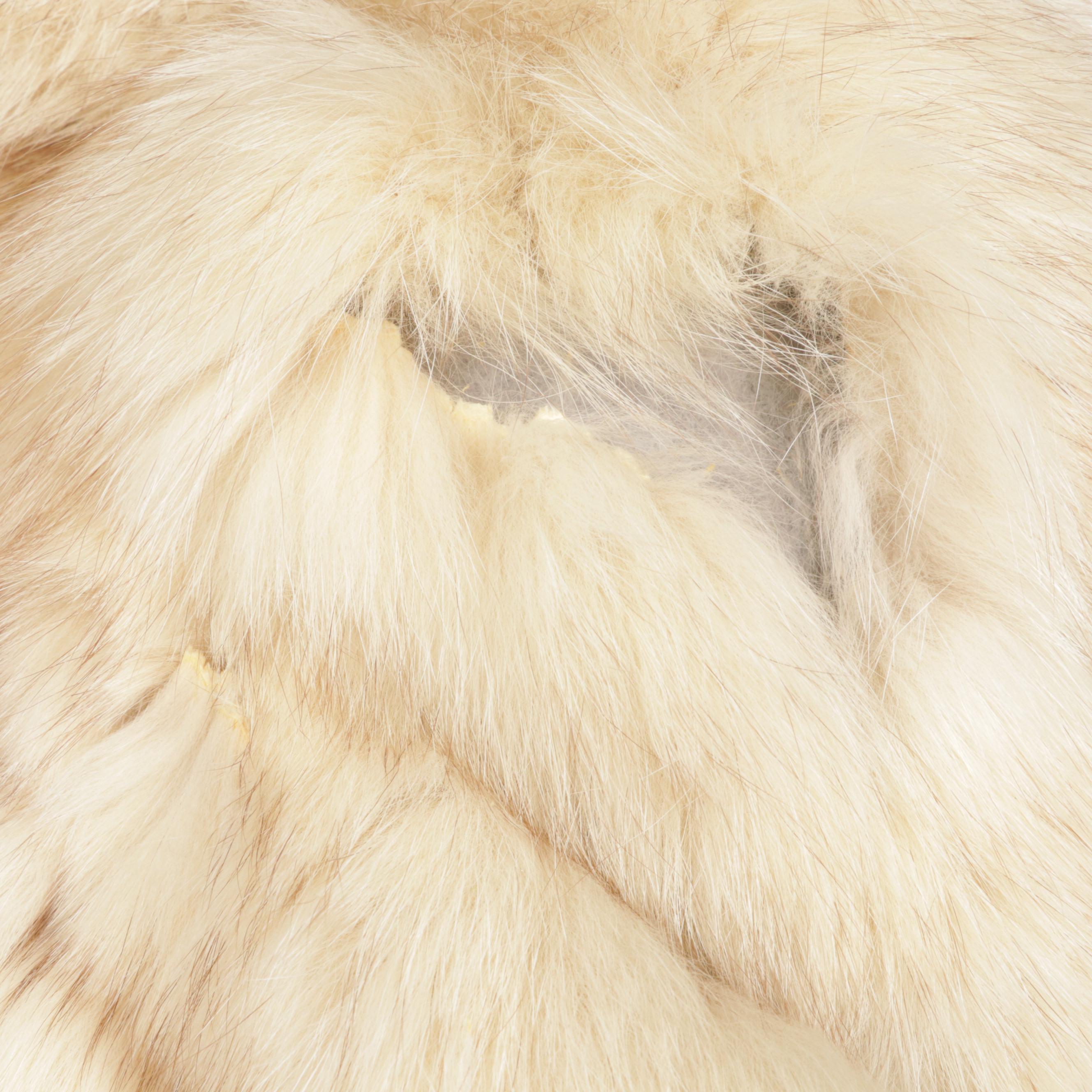 Saga Fox Blue Fox Fur Jacket with Shawl Collar
