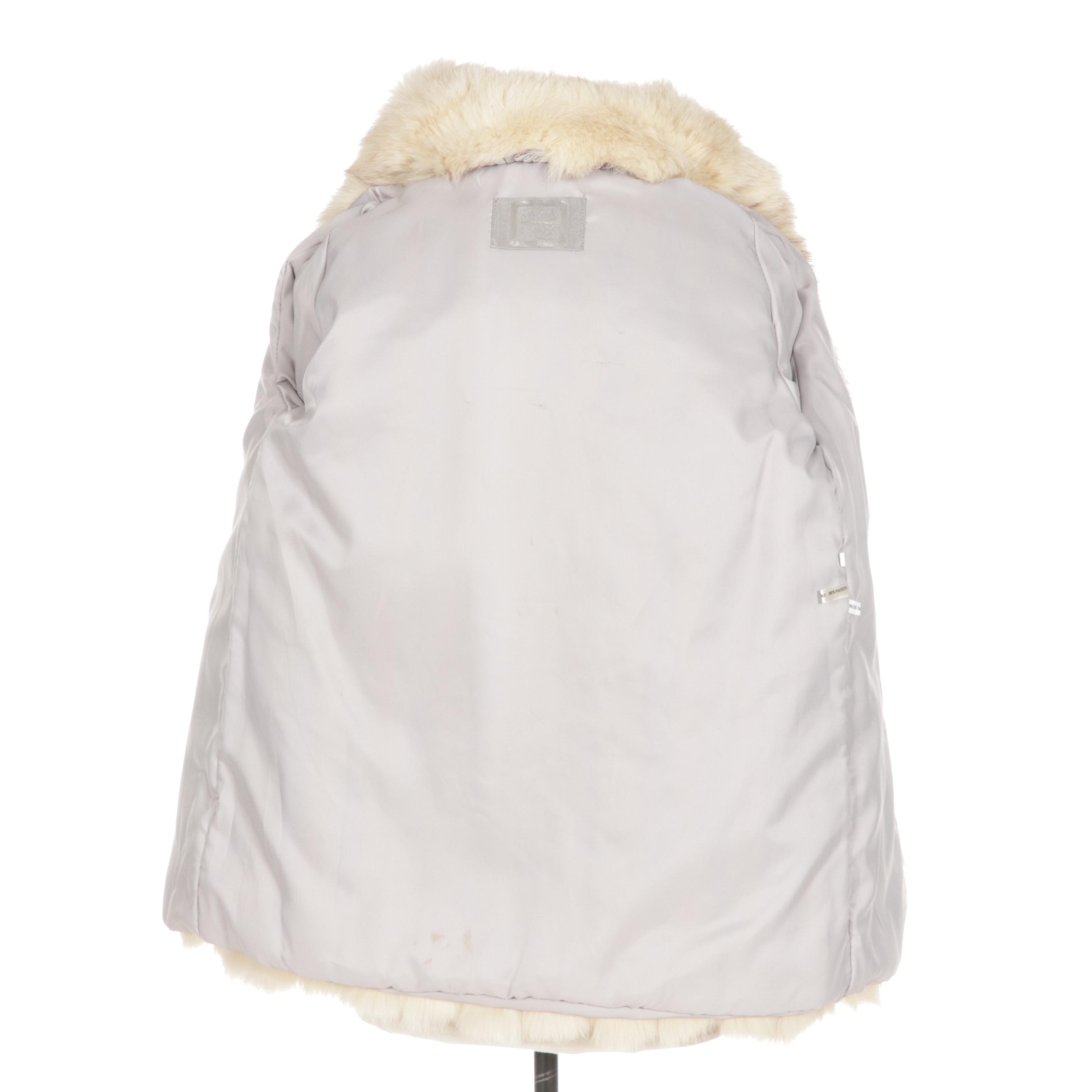 Saga Fox Blue Fox Fur Jacket with Shawl Collar