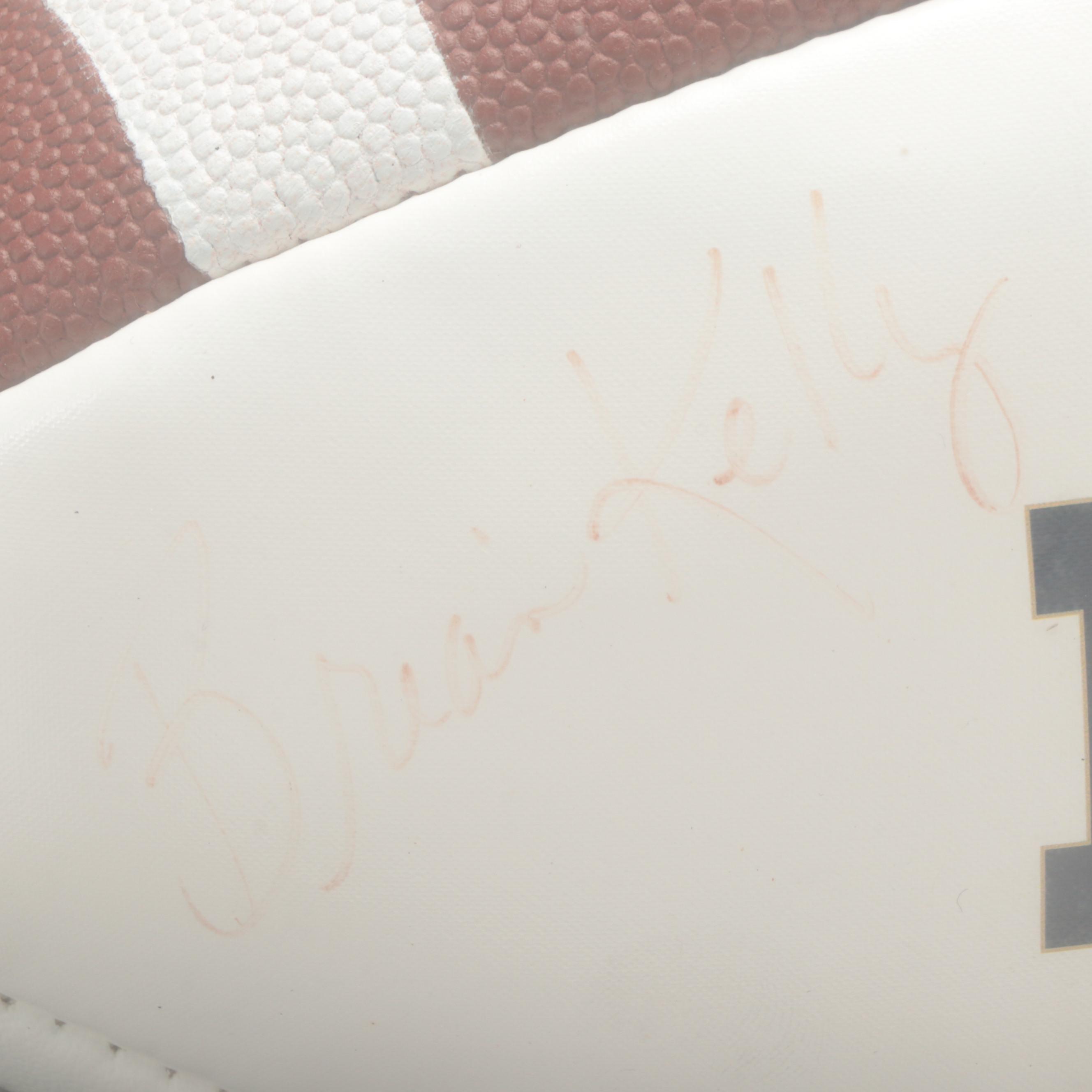 NCAA Notre Dame Gerry Faust, Brian Kelly Signed Wilson Football in Case