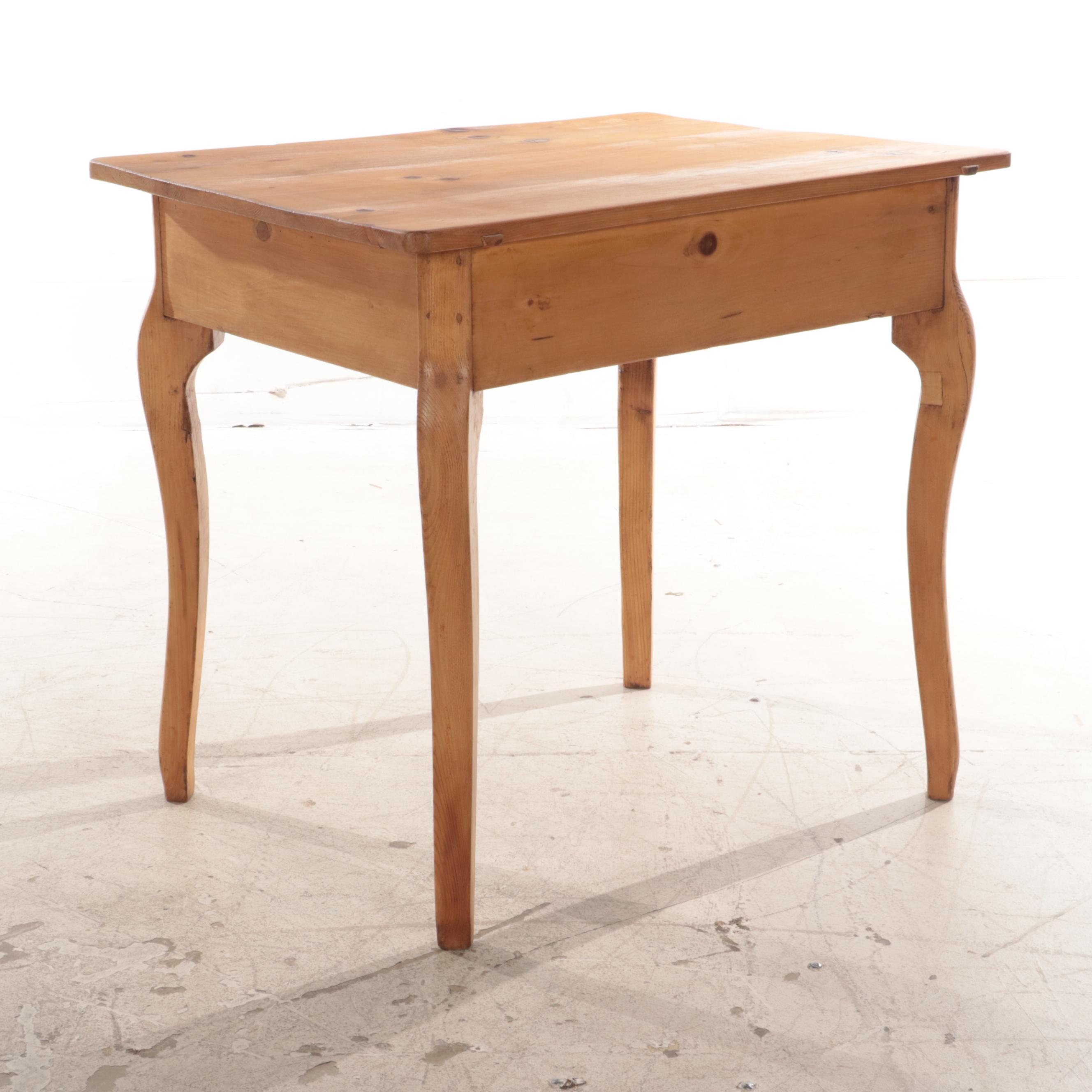 French Provincial Style Stripped Pine Work Table