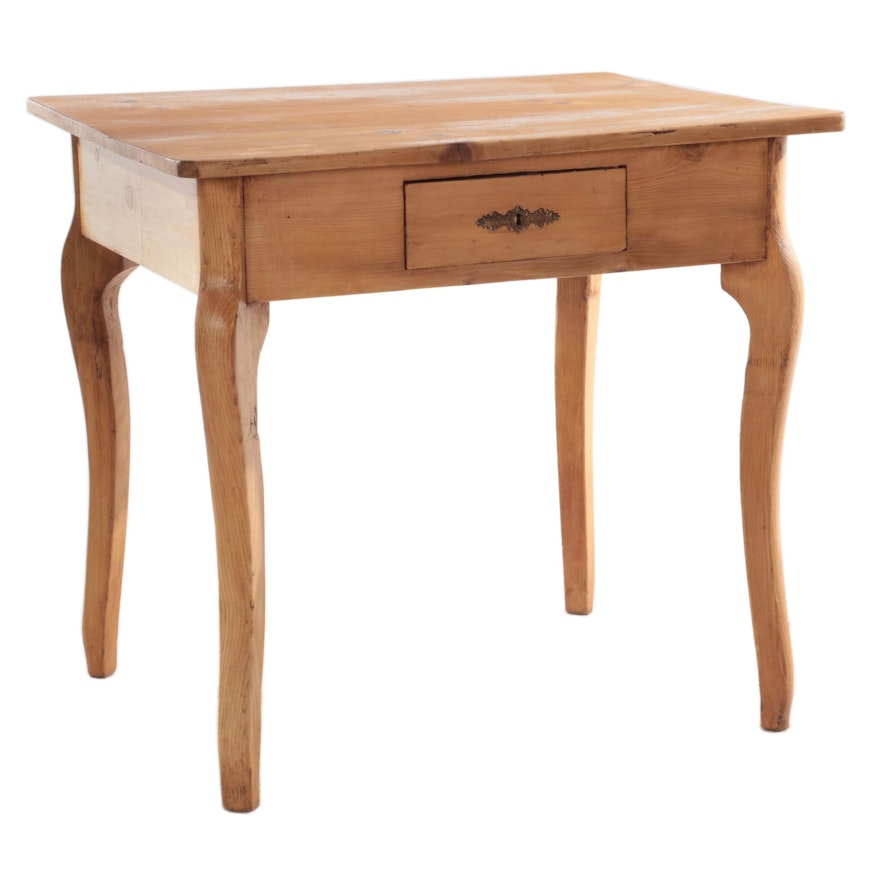 French Provincial Style Stripped Pine Work Table