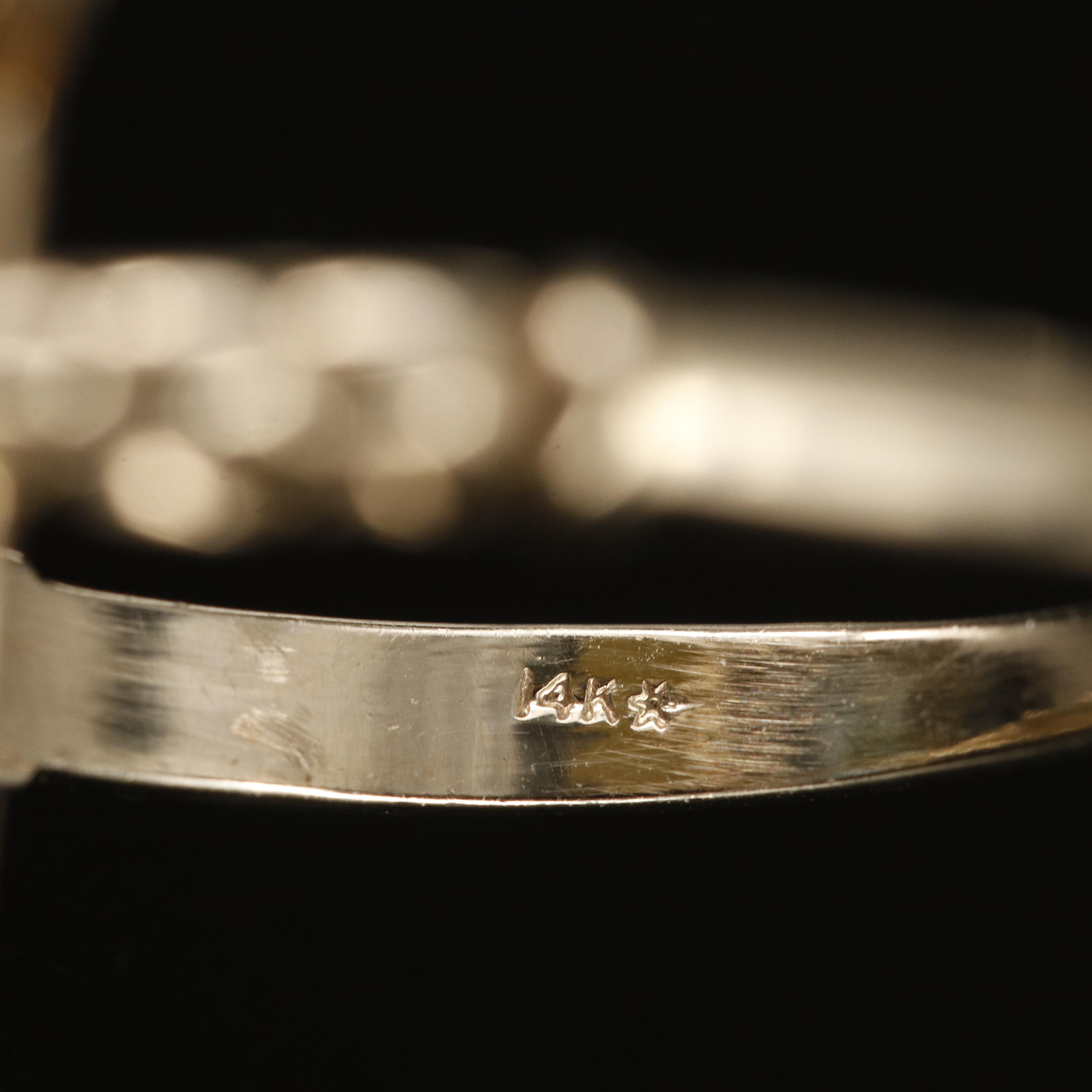 14K Swiss Blue Topaz and Diamond Ring