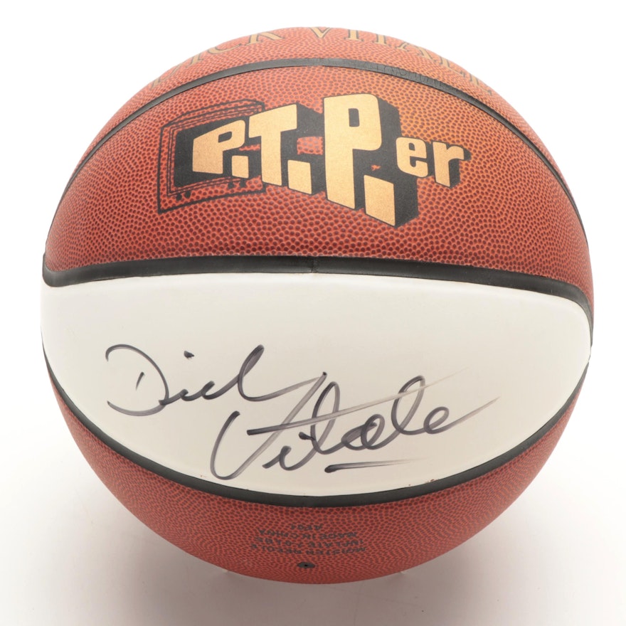Dick Vitale Signed "The Rock" PTP'er  Basketball