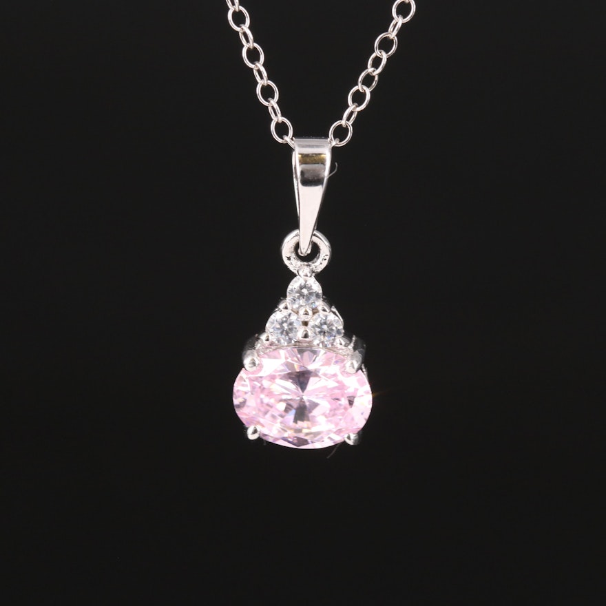 Sterling Silver Cubic Zirconia Necklace