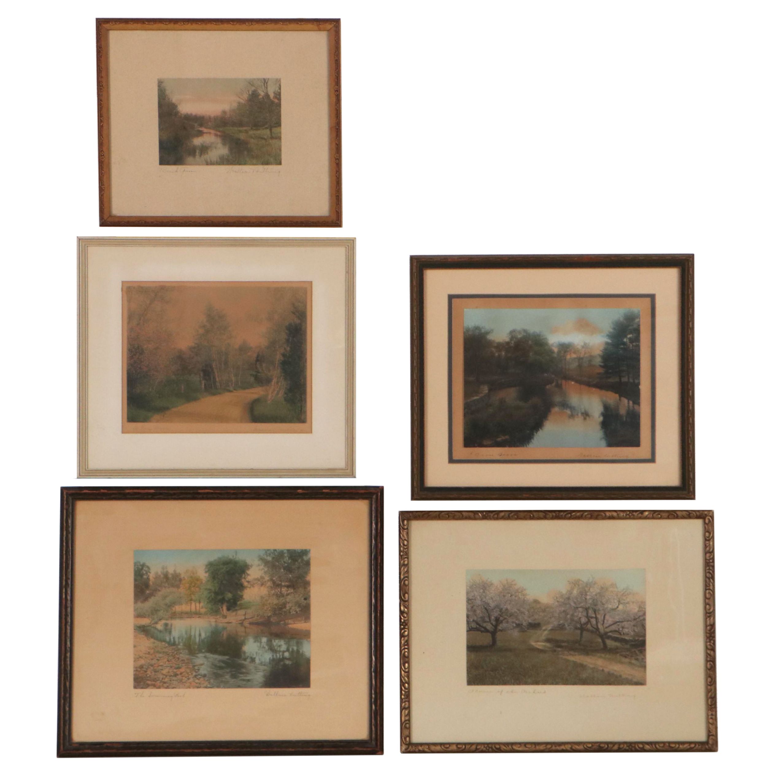 Wallace Nutting Hand-Colored Photographs Including "The Swimming Pool"