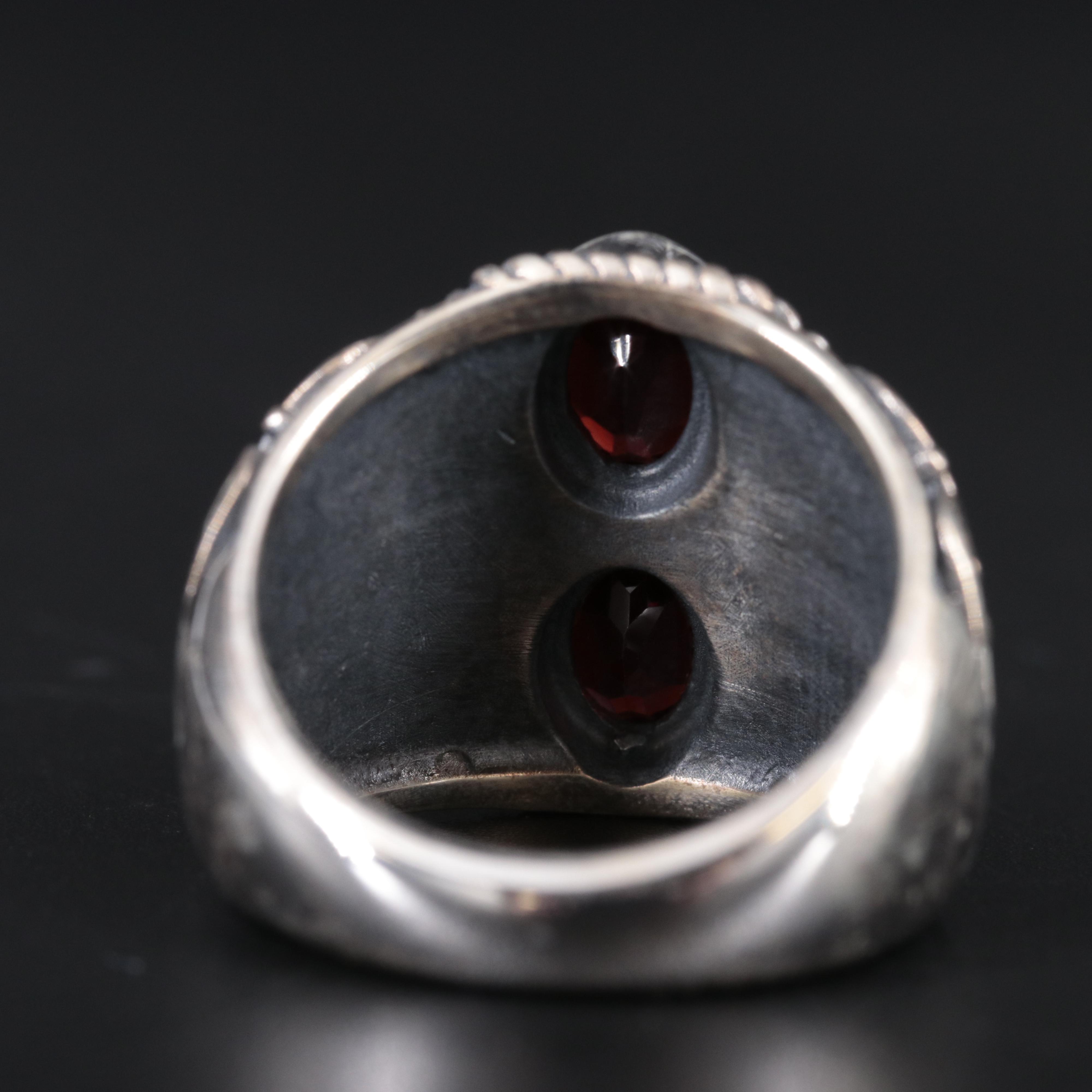 Sterling Silver Ring Including Gemstones