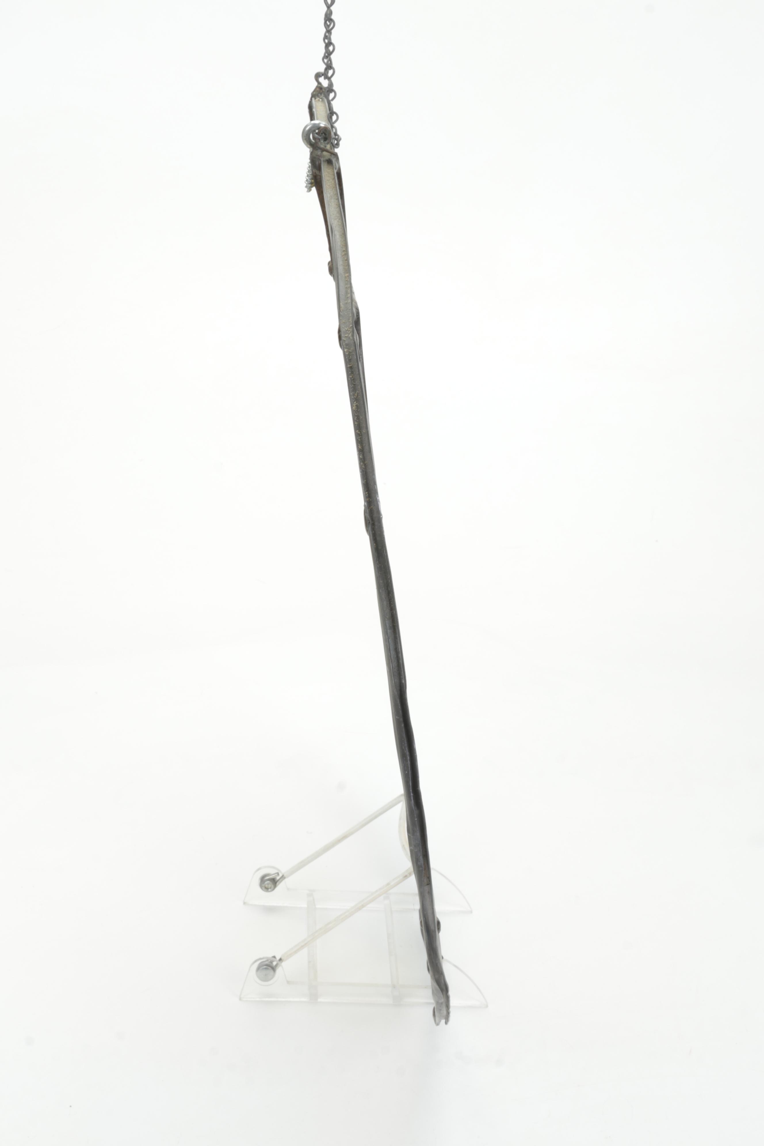 Stained Glass Tooth Round Hanging Panel