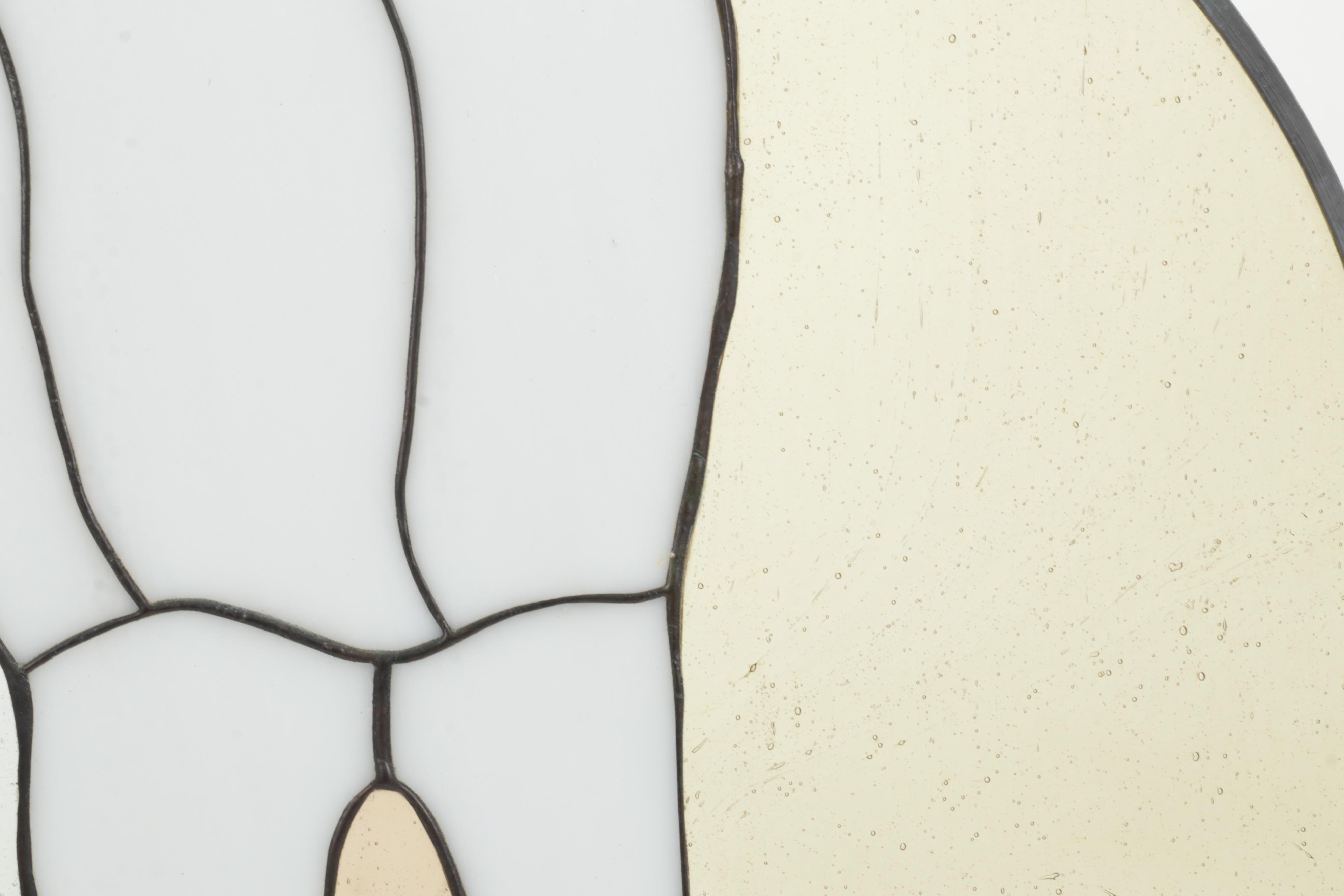 Stained Glass Tooth Round Hanging Panel