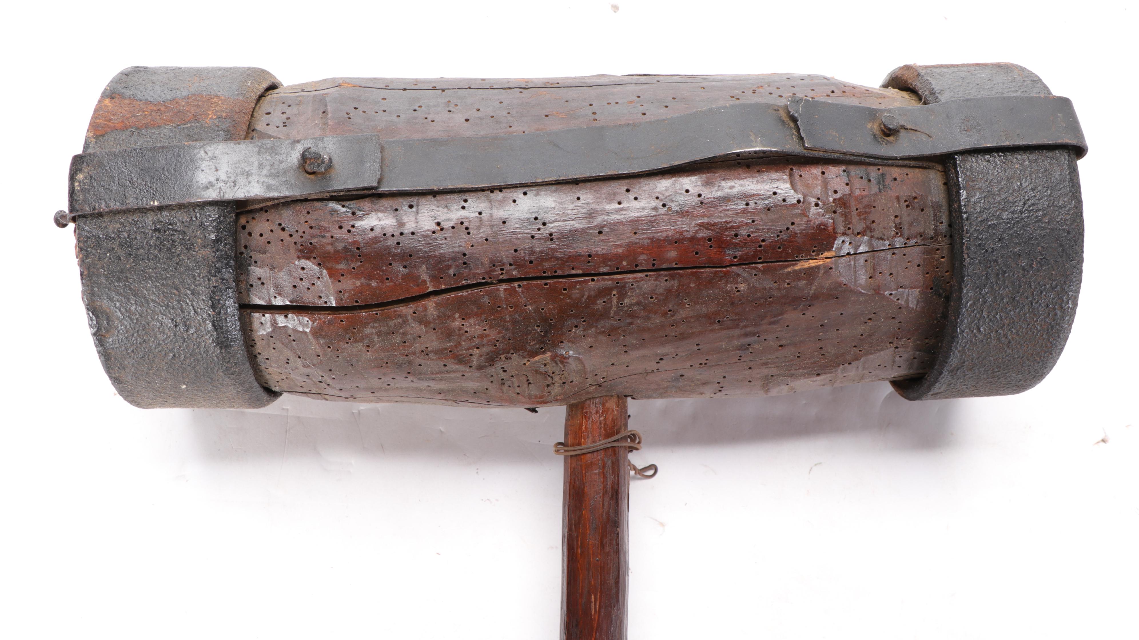 Large Wooden Mallet, Antique