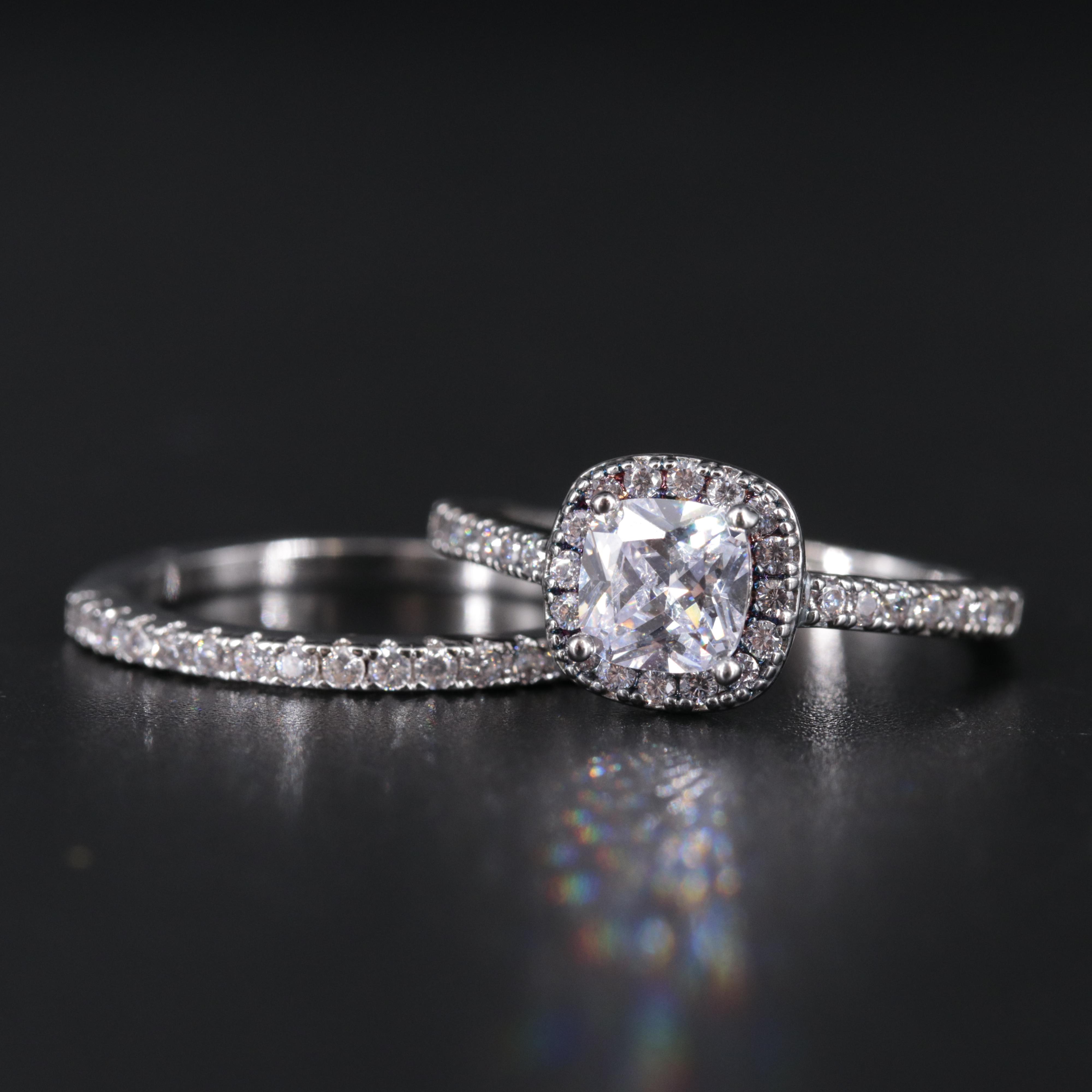 Sterling Silver Ring Duo Including Gemstones