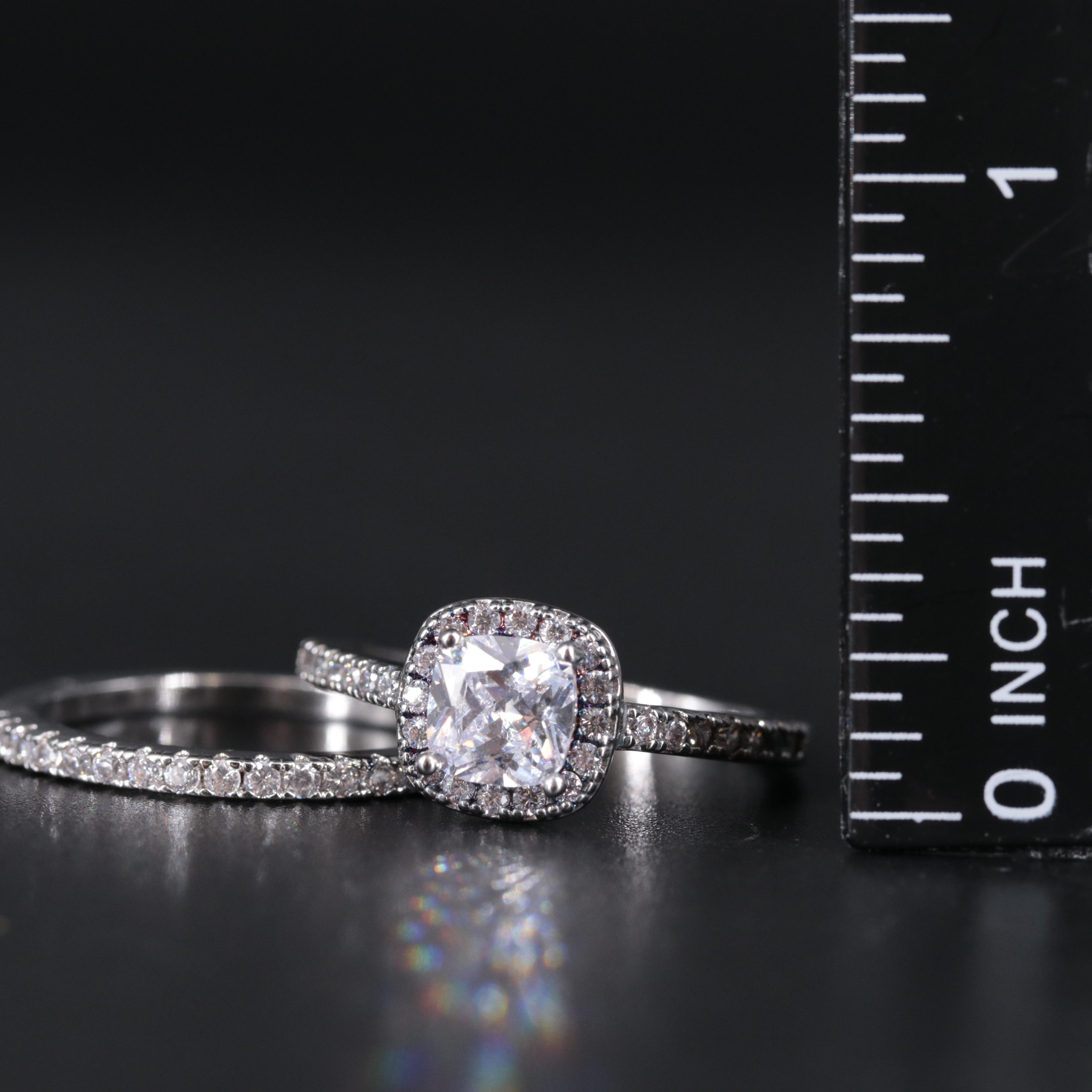 Sterling Silver Ring Duo Including Gemstones