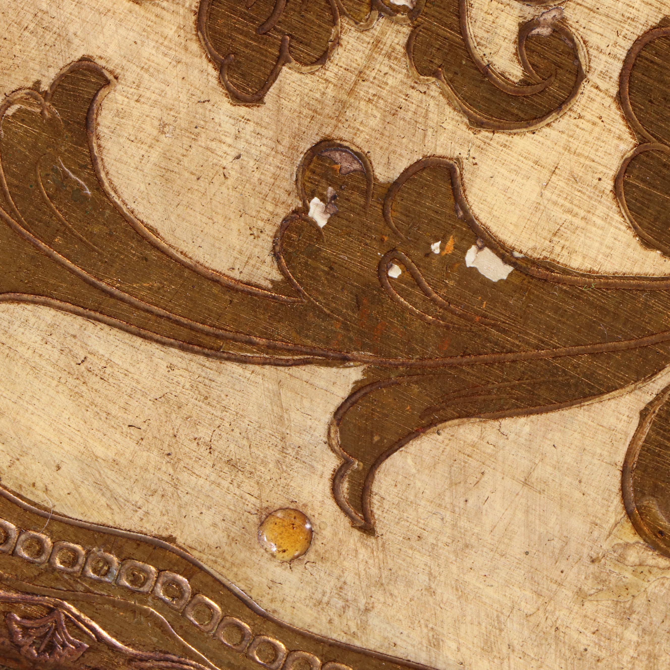 Three Florentine Giltwood and Cream-Painted Graduated Side Tables