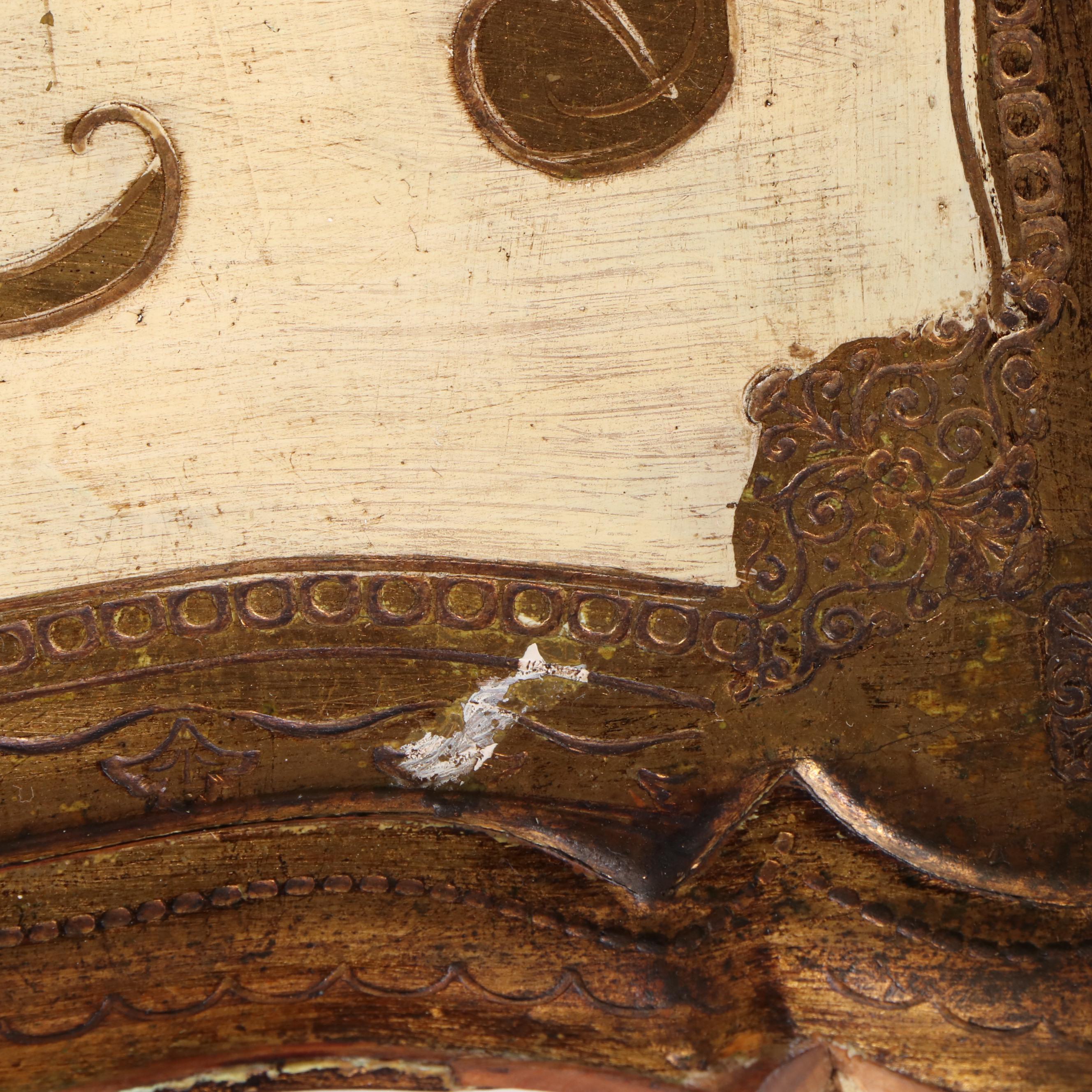 Three Florentine Giltwood and Cream-Painted Graduated Side Tables