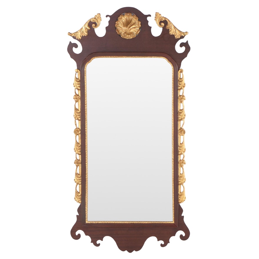 Carvers' Guild Chippendale Style Mahogany and Parcel-Gilt Mirror