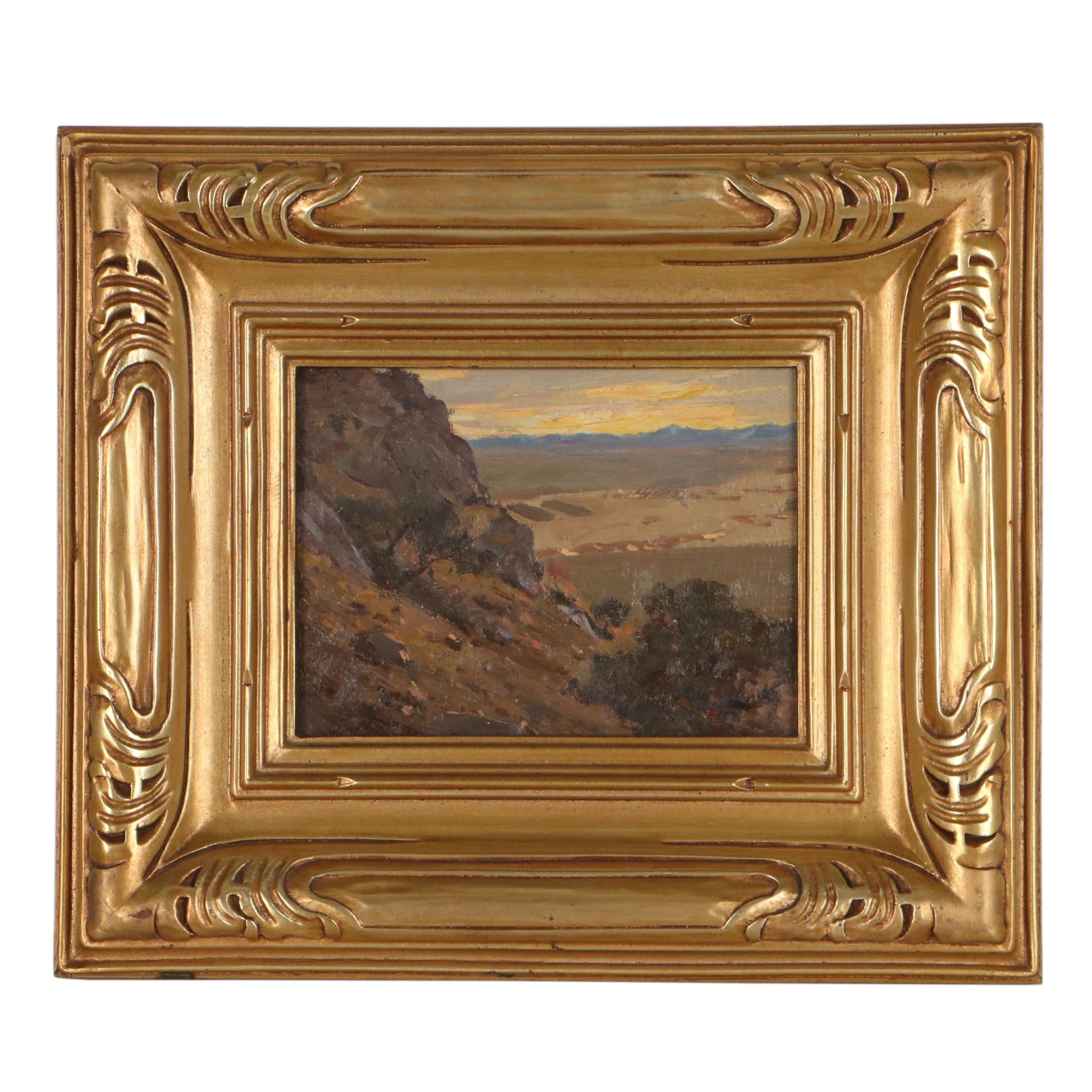 Paul Turner Sargent Mountainside Landscape Oil Painting of , 1921