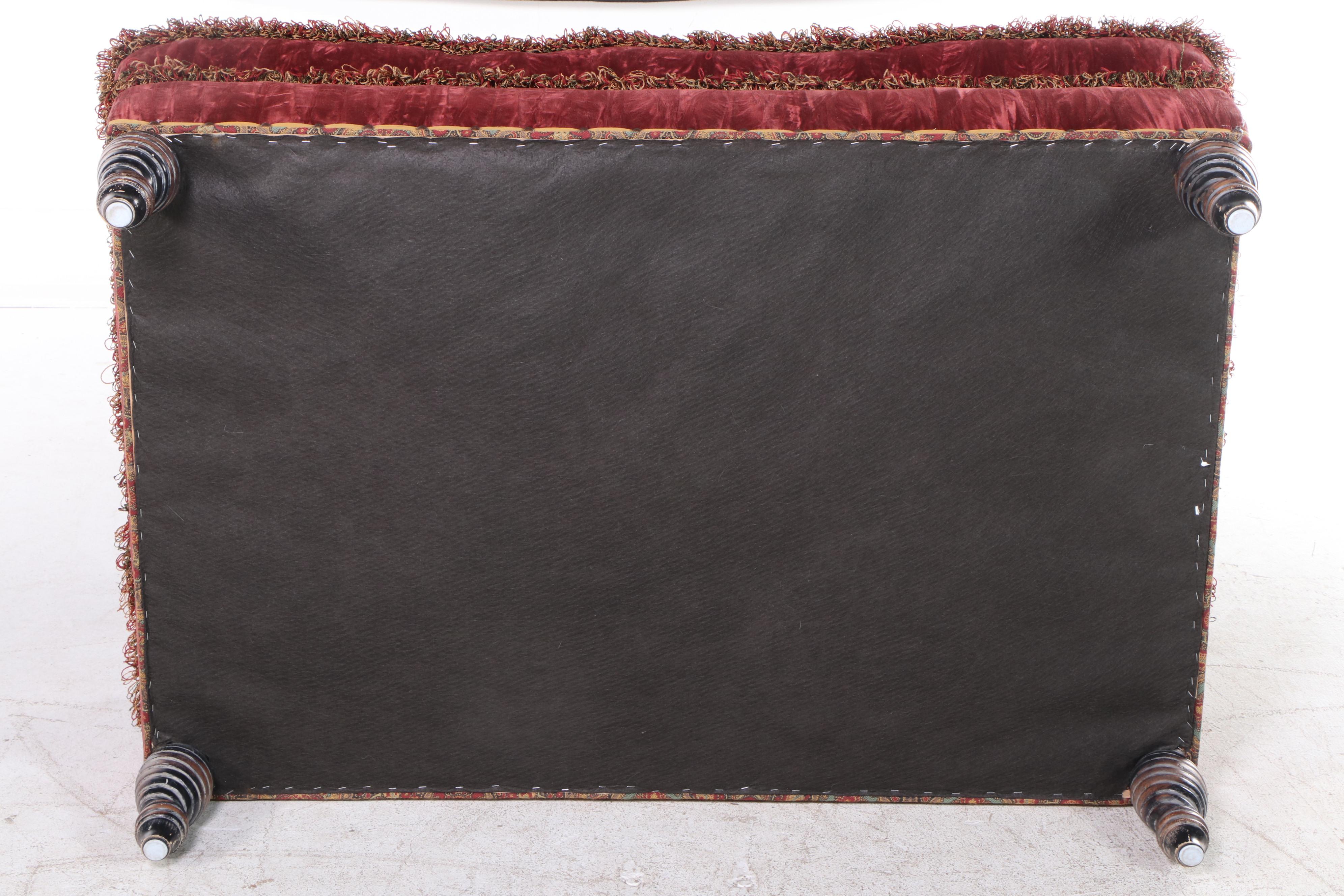 Custom-Upholstered Cocktail Ottoman