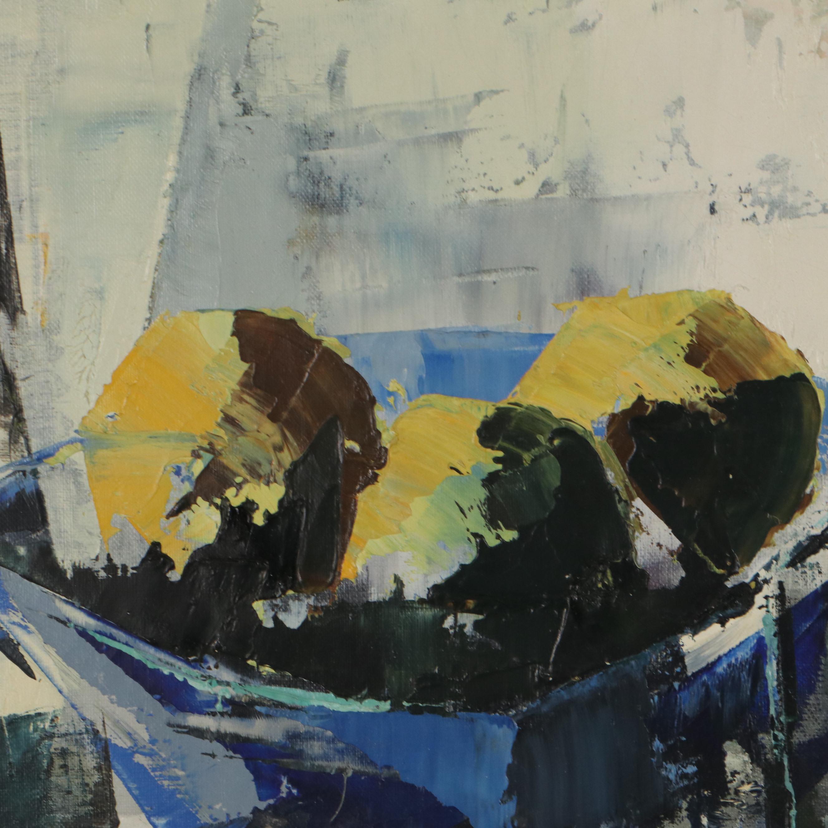 Jean Amiot Still Life Oil Painting, 1963