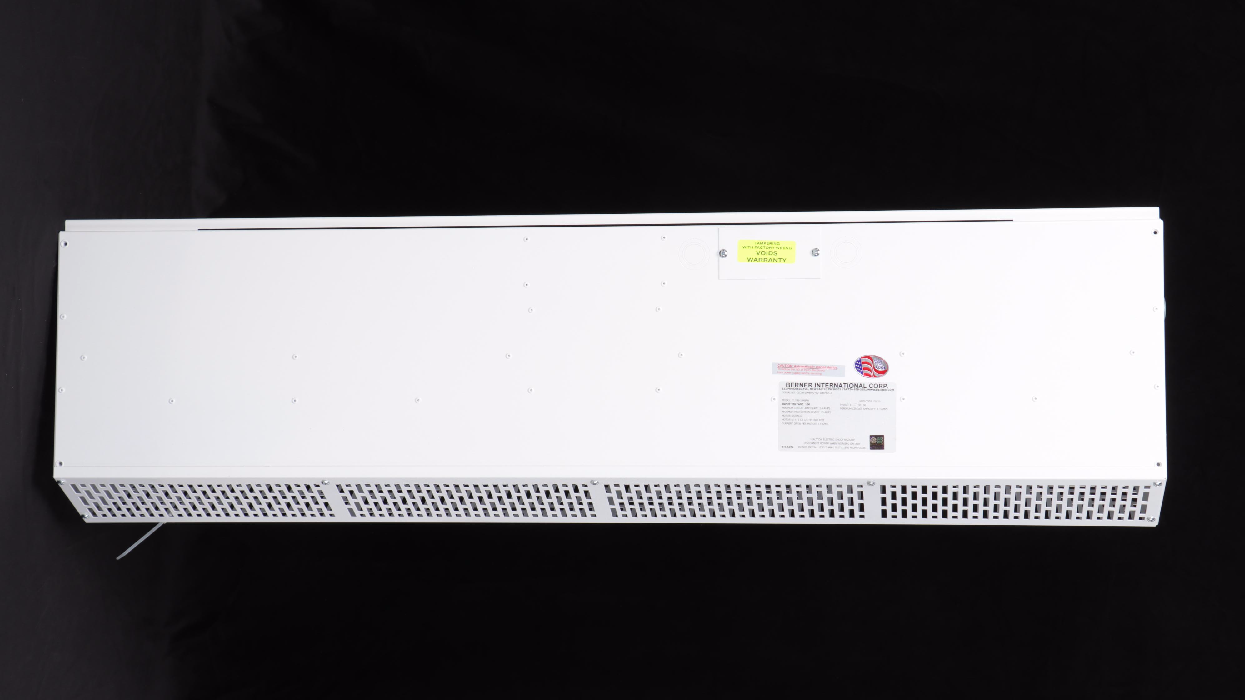 Berner International Industrial Series 8 Unheated Low Profile Air Curtain