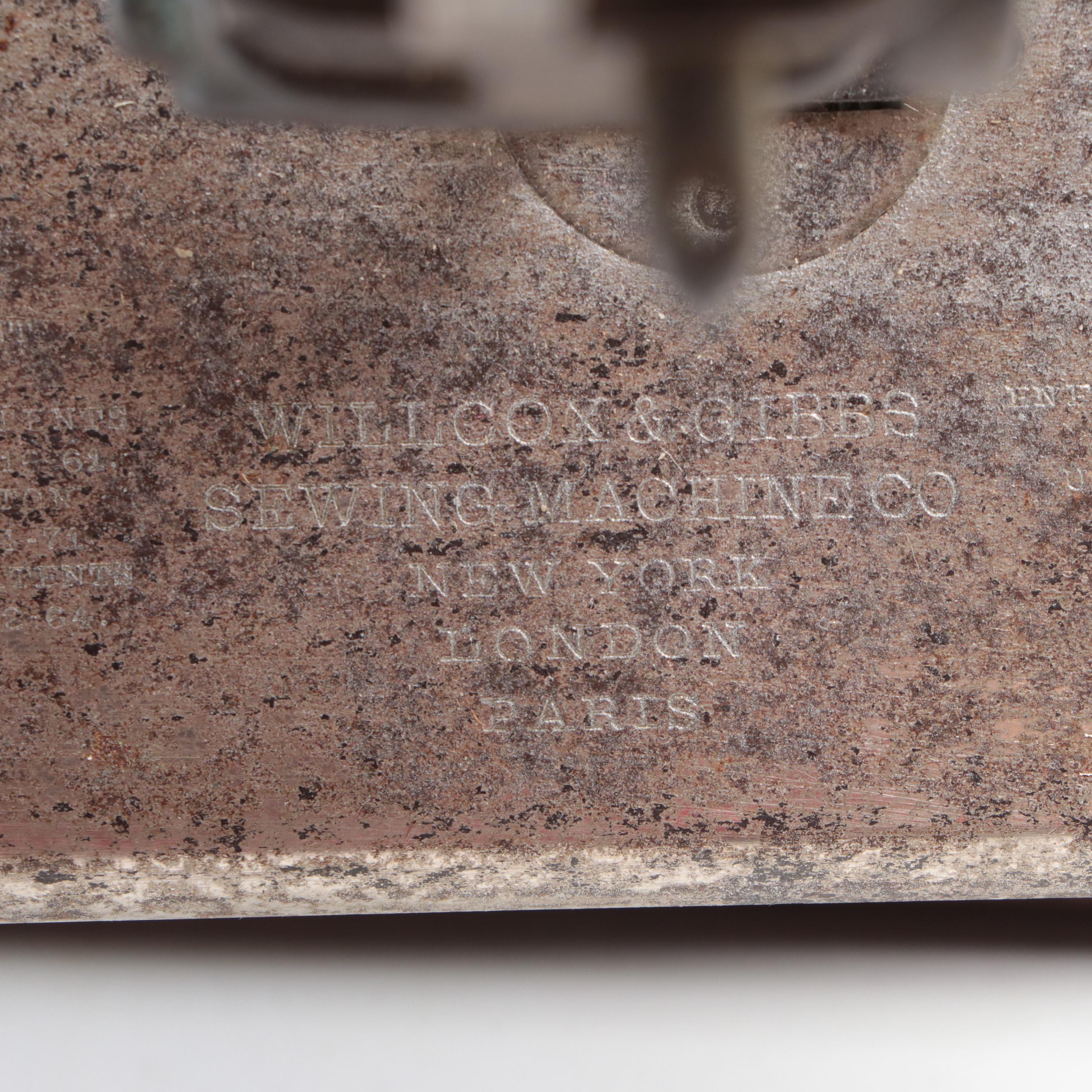 Wilcox & Gibbs Cast Iron Manual Sewing Machine, Late 19th/ Early 20th Century