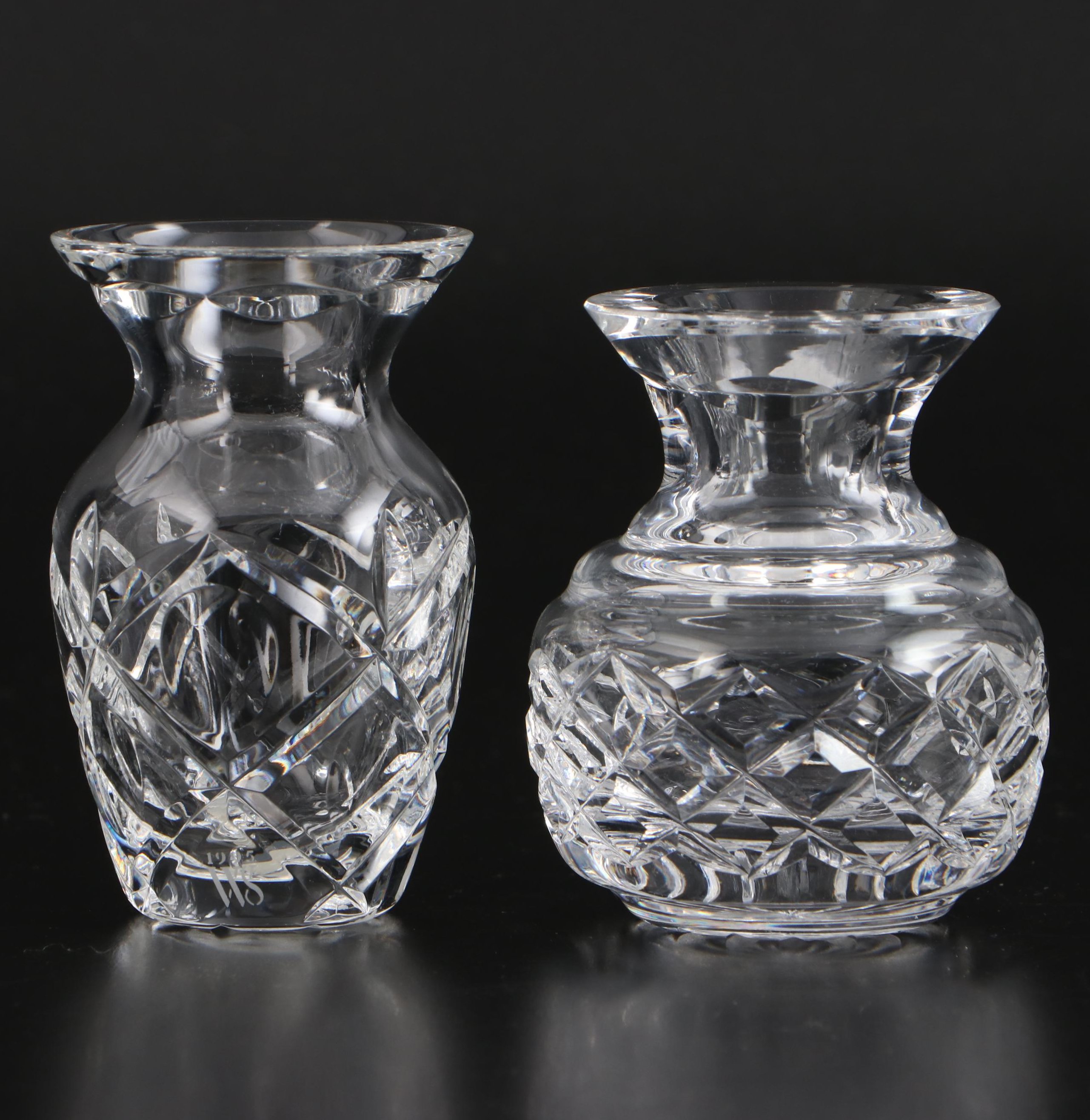 Waterford Crystal and Other Vases, Bowl and Ring Holder