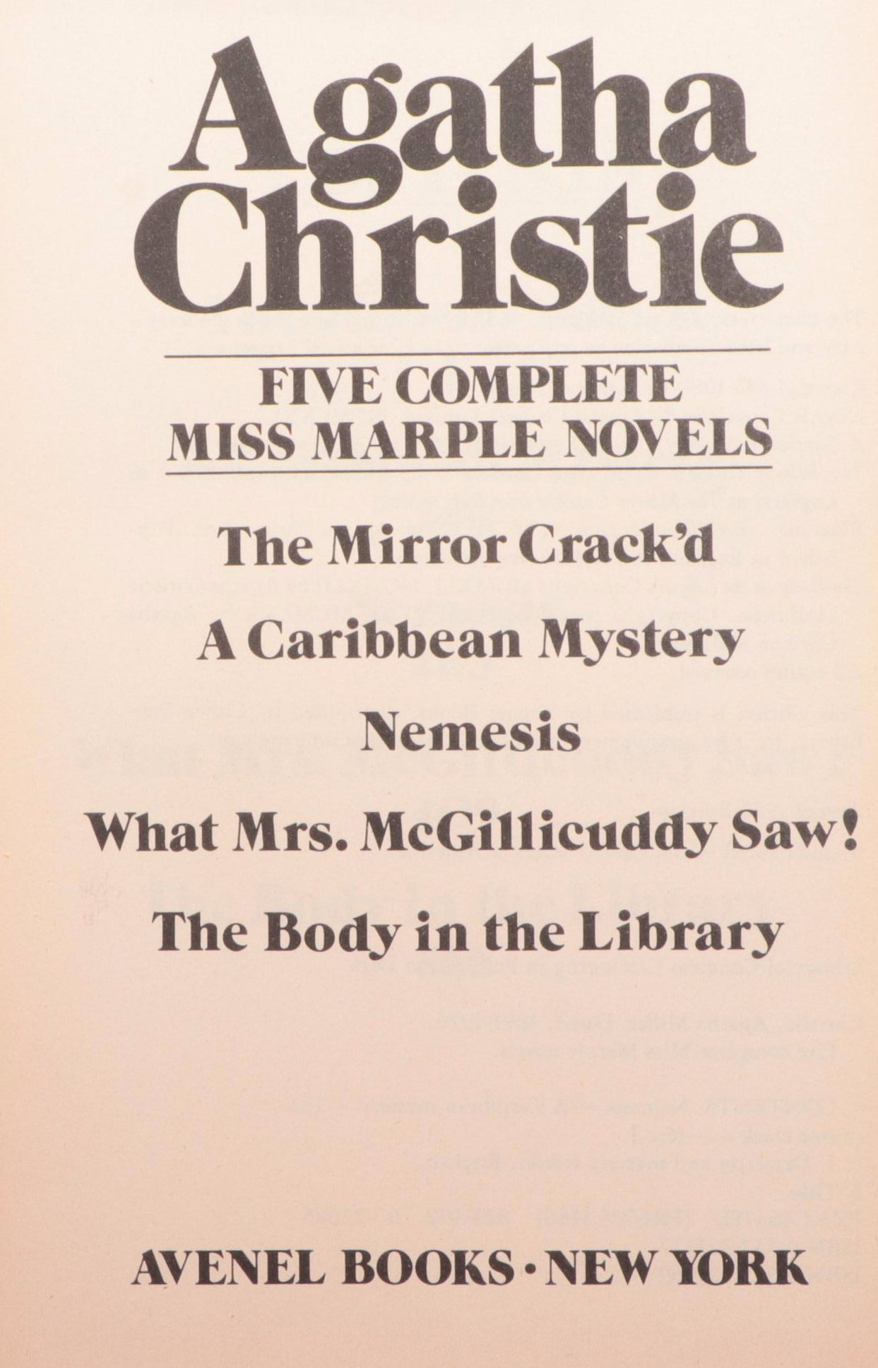 "Five Complete Miss Marple Novels" by Agatha Christie and More Mystery Books
