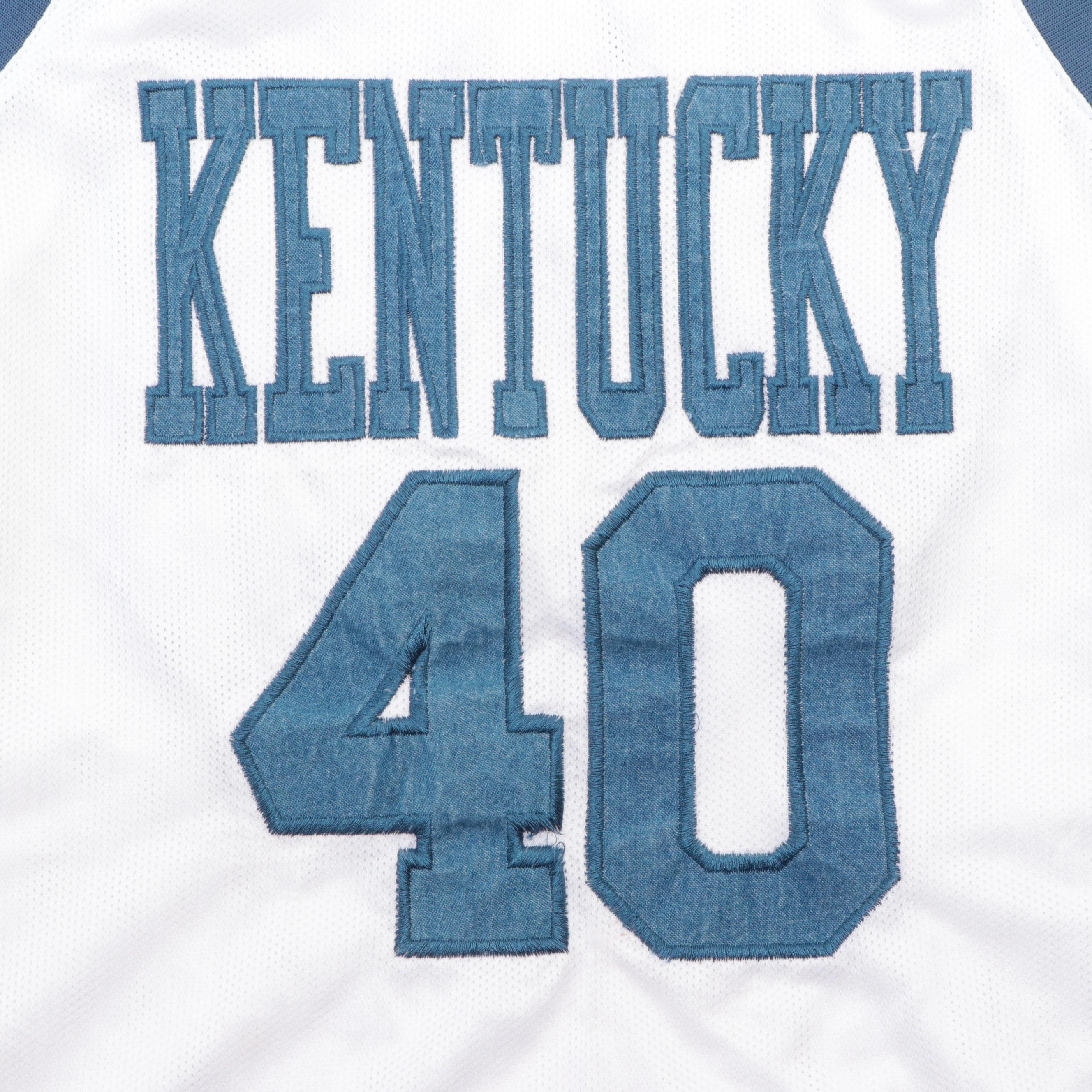 1996 University of Kentucky Wildcats Basketball #40 Walter McCarthy Denim Jersey