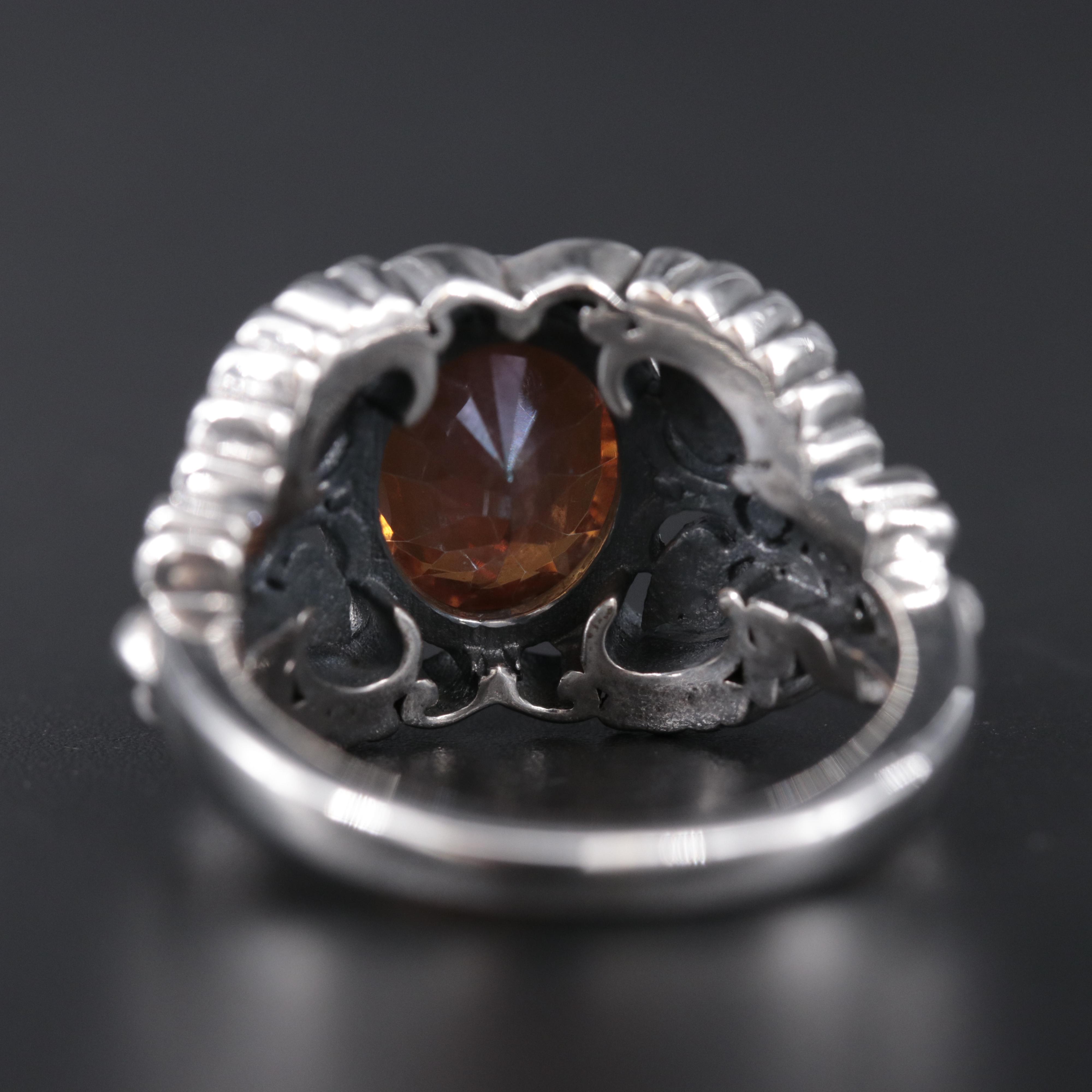 Sterling Silver Ring Including Gemstone